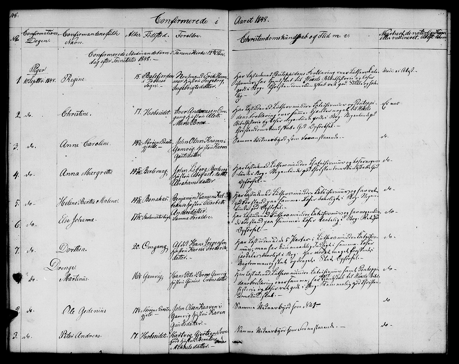 Nesseby sokneprestkontor, SATØ/S-1330/H/Hb/L0005klokker: Parish register (copy) no. 5, 1846-1852, p. 108-109