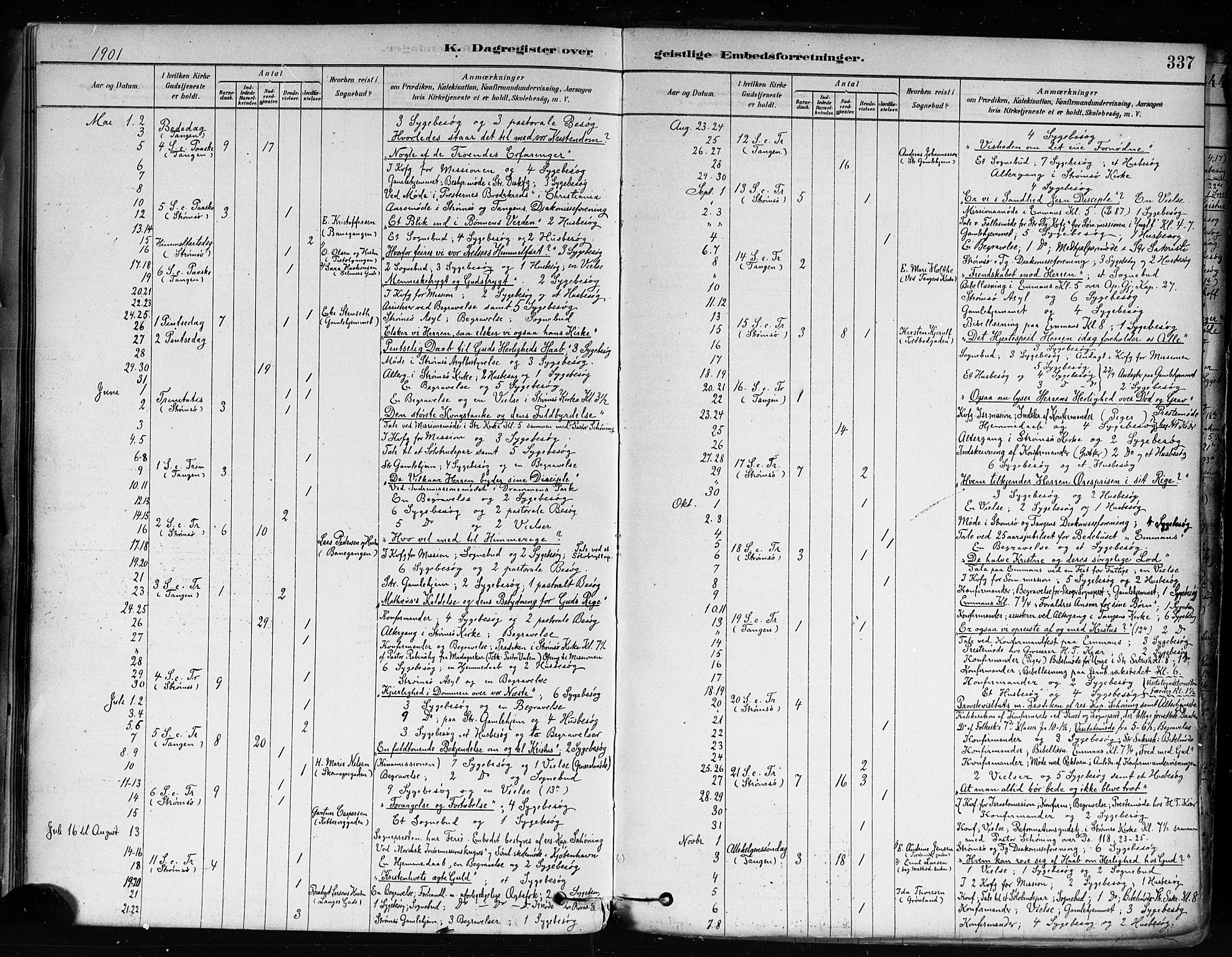 Strømsø kirkebøker, AV/SAKO-A-246/F/Fa/L0022: Parish register (official) no. I 22, 1879-1899, p. 337