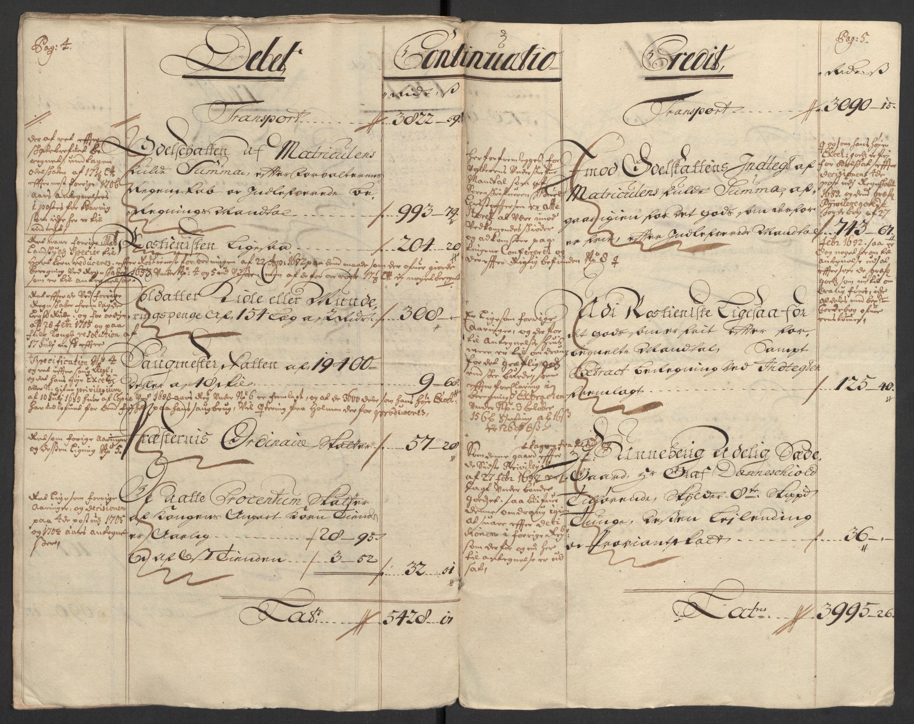 Rentekammeret inntil 1814, Reviderte regnskaper, Fogderegnskap, AV/RA-EA-4092/R33/L1980: Fogderegnskap Larvik grevskap, 1707-1708, p. 12