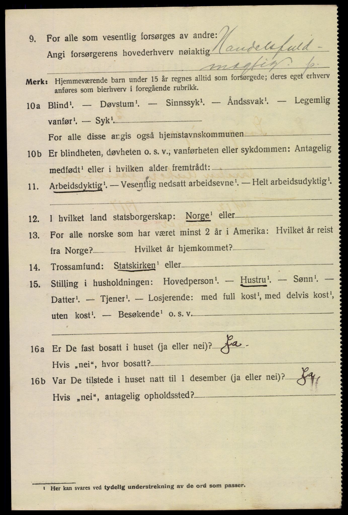 SAH, 1920 census for Kongsvinger, 1920, p. 3328