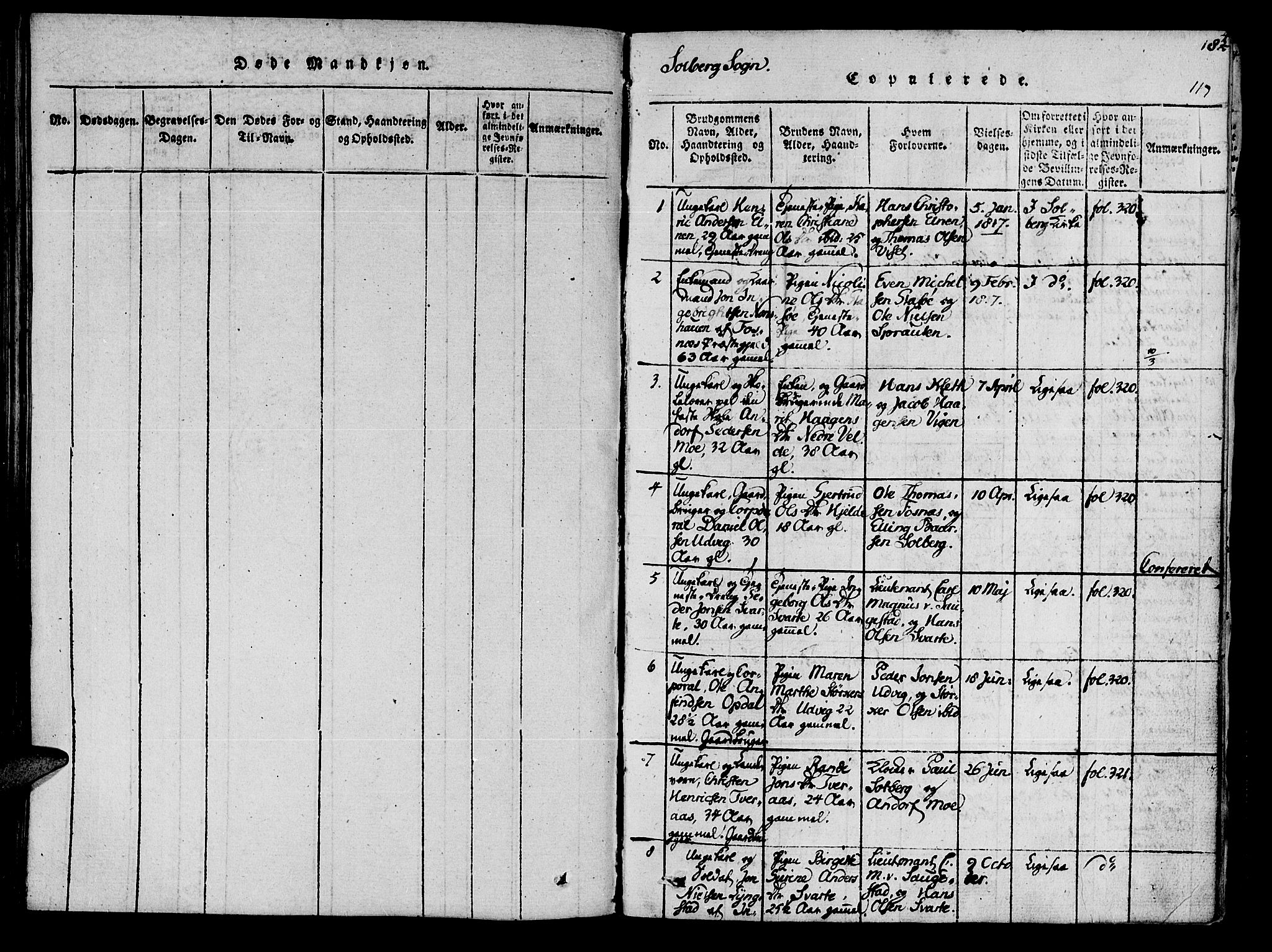 Ministerialprotokoller, klokkerbøker og fødselsregistre - Nord-Trøndelag, SAT/A-1458/741/L0387: Parish register (official) no. 741A03 /1, 1817-1822, p. 117