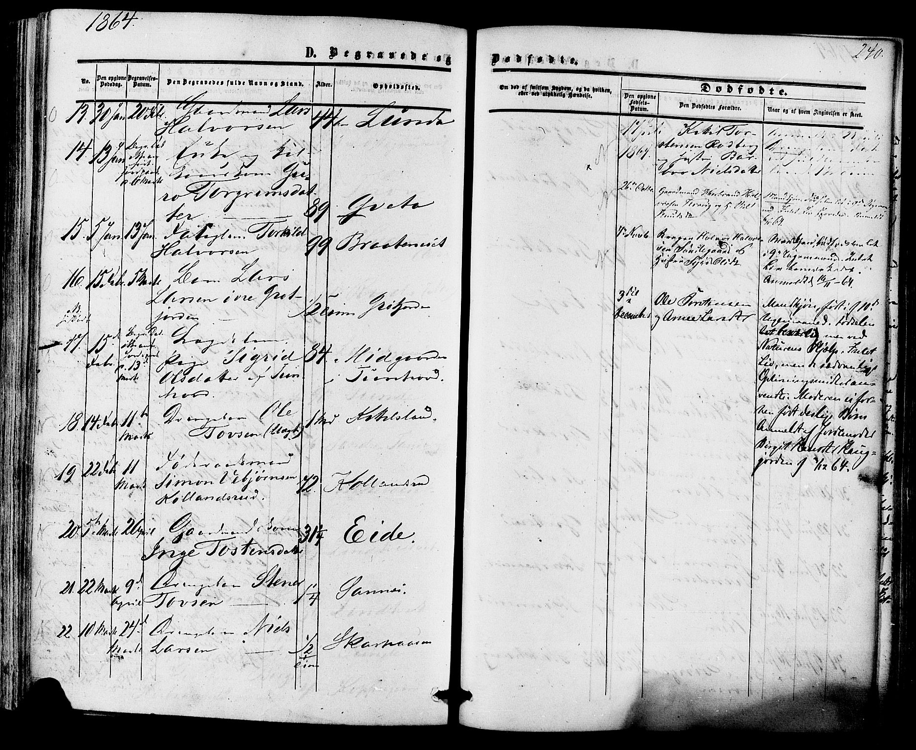 Nore kirkebøker, AV/SAKO-A-238/F/Fa/L0003: Parish register (official) no. I 3, 1858-1866, p. 240