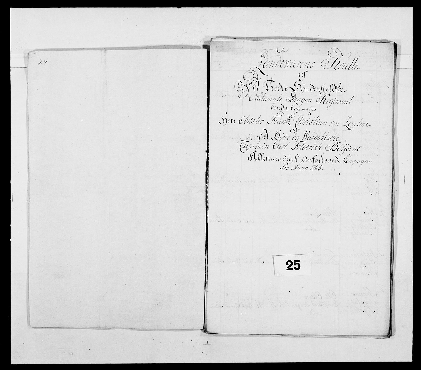 Kommanderende general (KG I) med Det norske krigsdirektorium, AV/RA-EA-5419/E/Ea/L0480: 3. Sønnafjelske dragonregiment, 1765-1767, p. 506