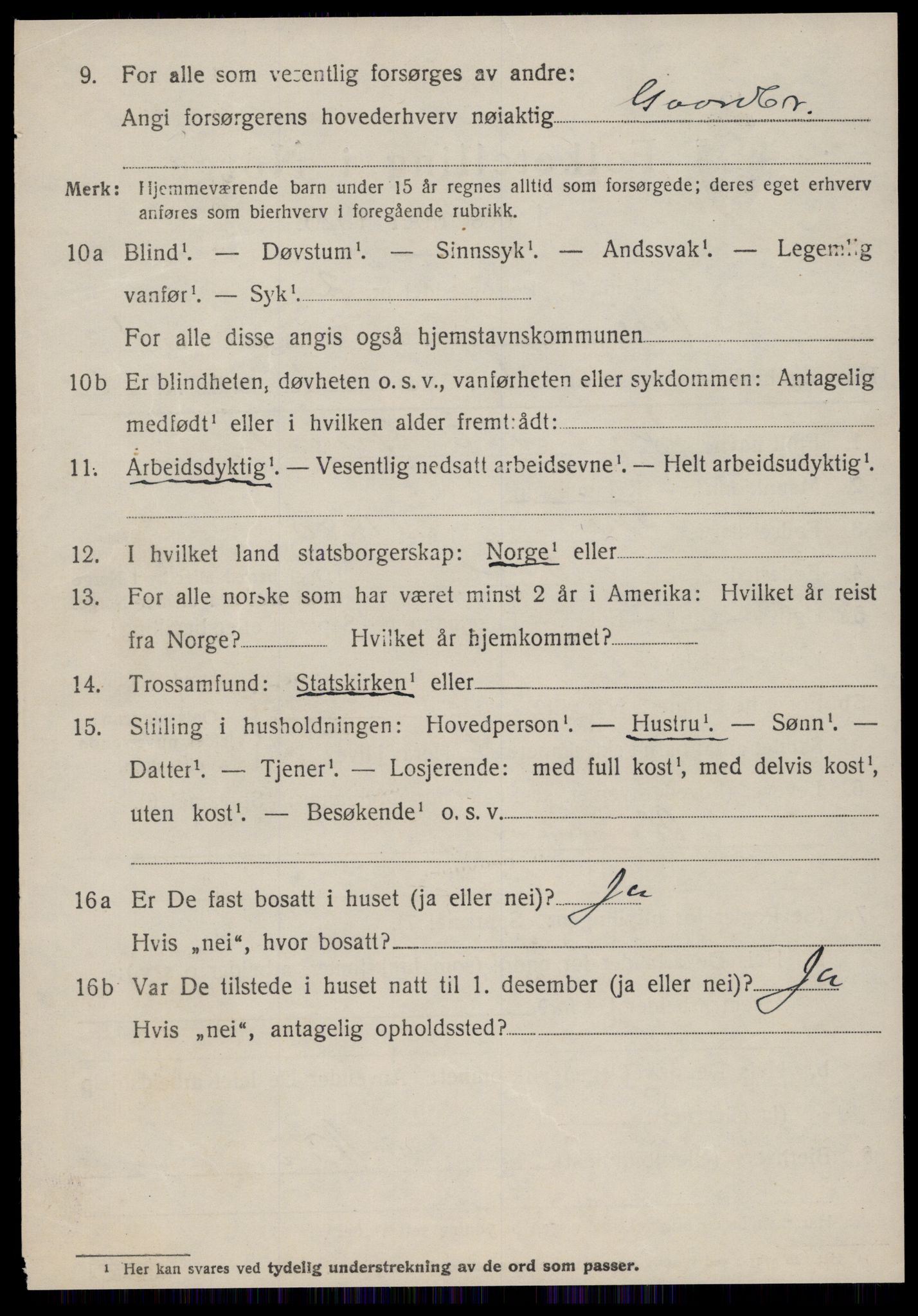 SAT, 1920 census for Voll, 1920, p. 328