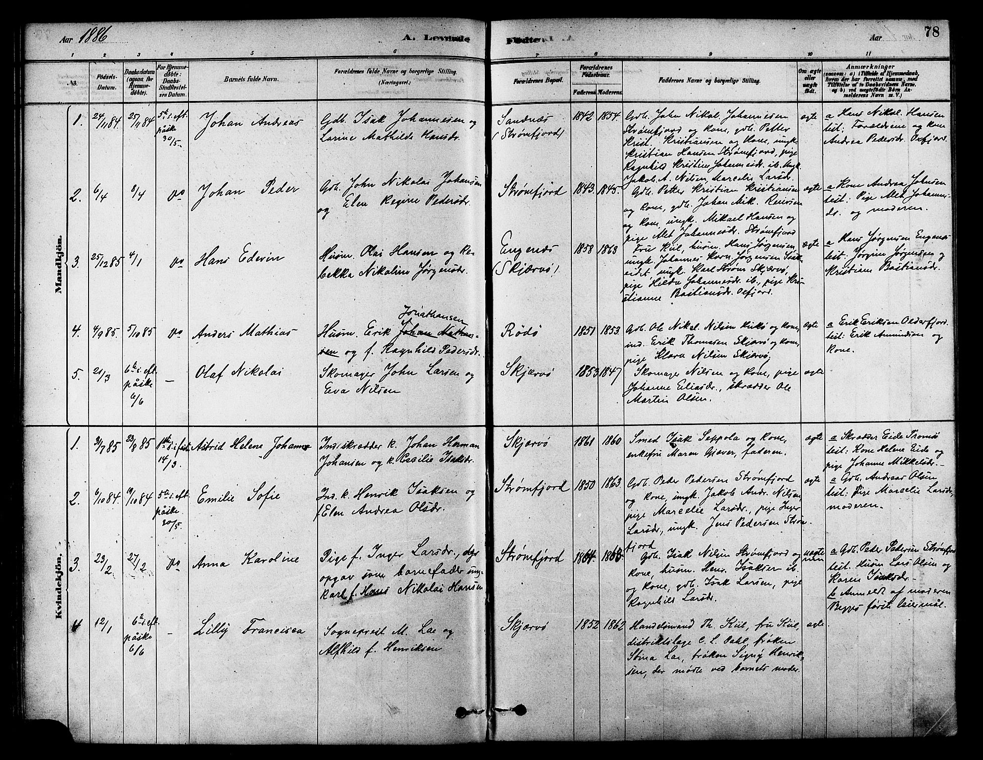 Skjervøy sokneprestkontor, SATØ/S-1300/H/Ha/Haa/L0009kirke: Parish register (official) no. 9, 1878-1887, p. 78