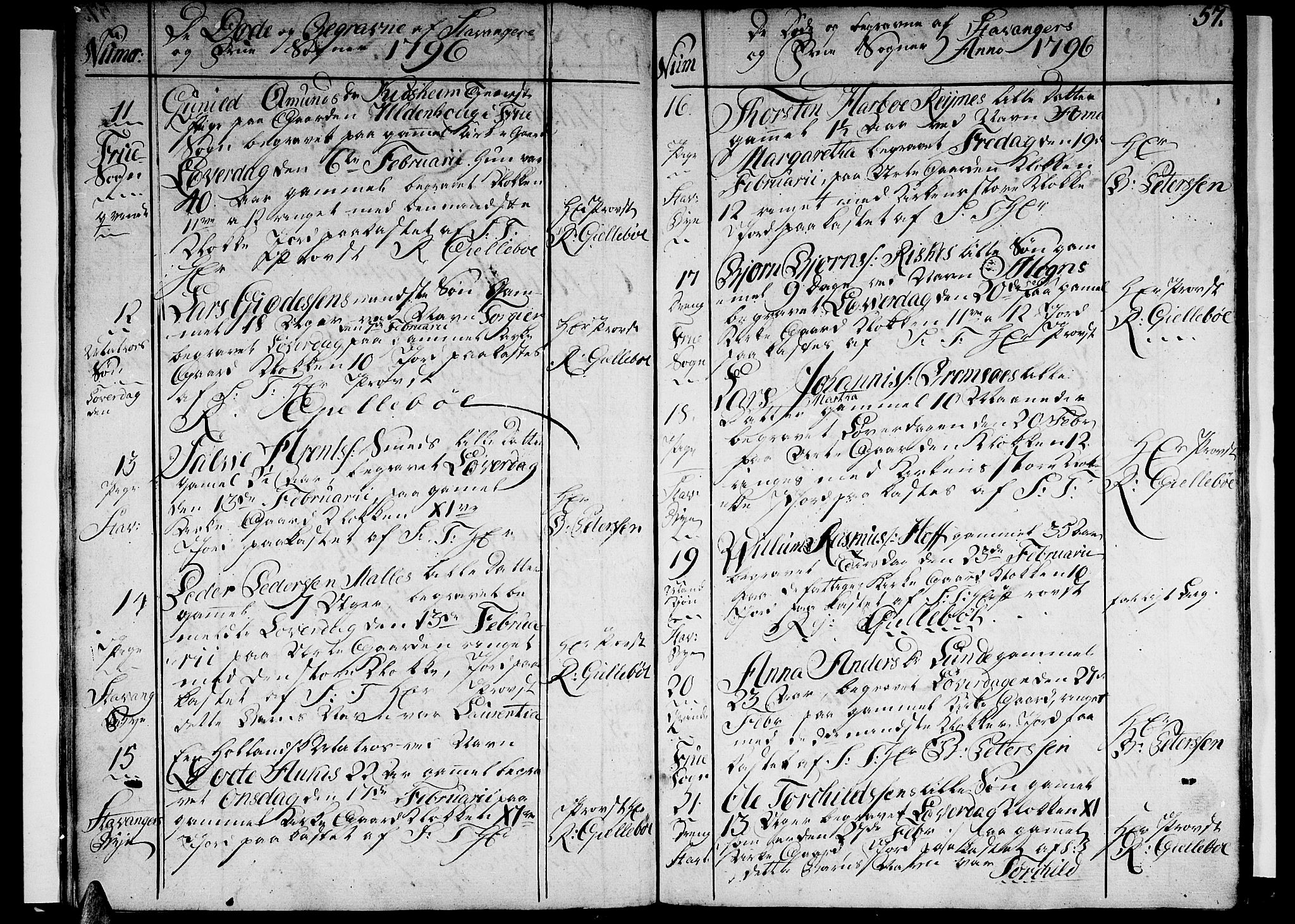 Domkirken sokneprestkontor, AV/SAST-A-101812/001/30/30BA/L0007: Parish register (official) no. A 7, 1789-1815, p. 57