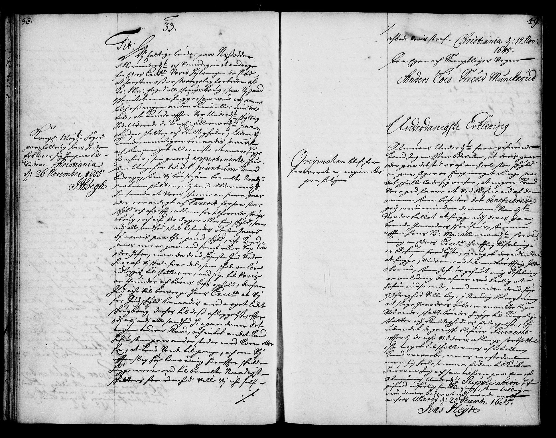 Stattholderembetet 1572-1771, AV/RA-EA-2870/Ae/L0002: Supplikasjons- og resolusjonsprotokoll, 1686, p. 48-49