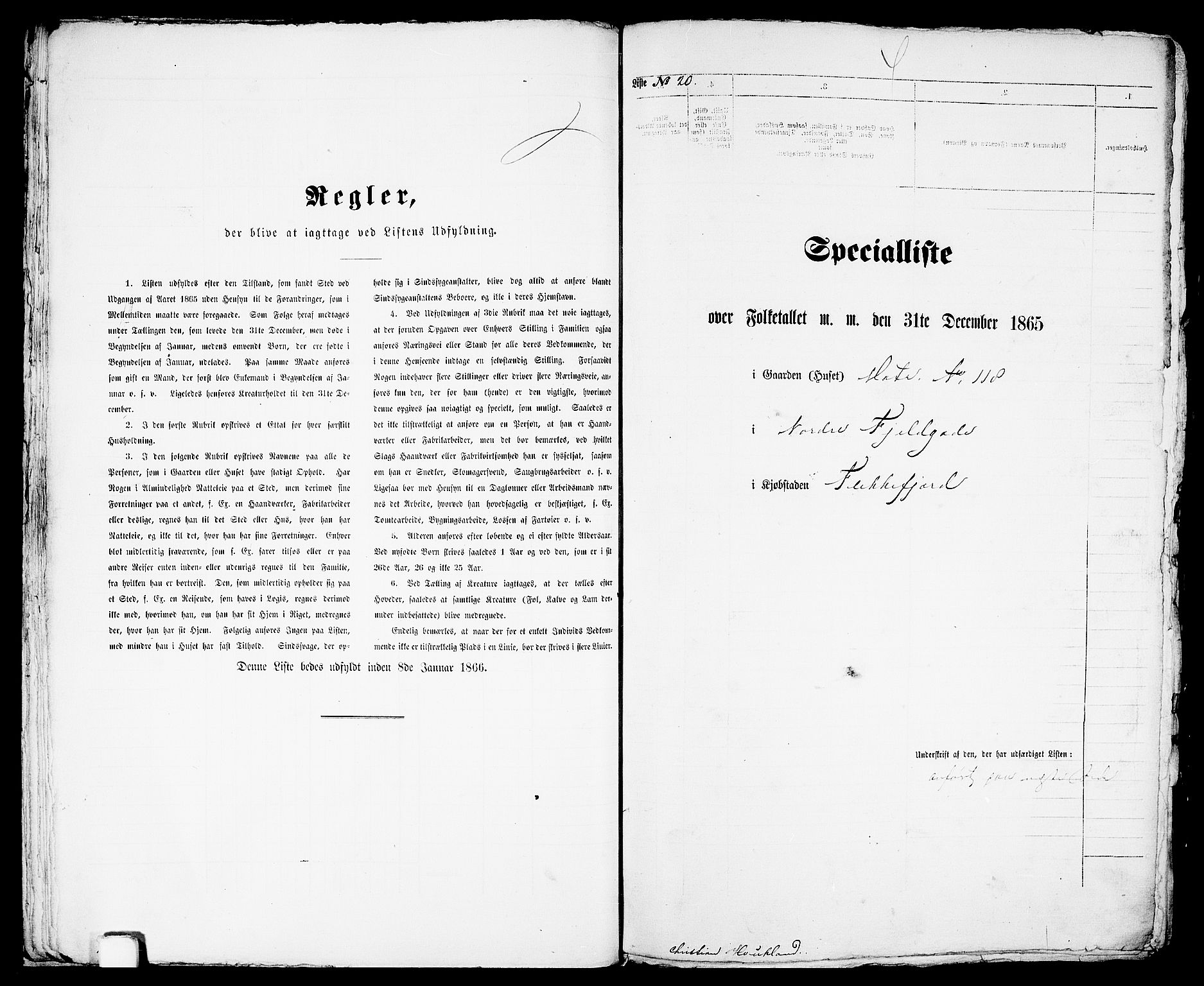 RA, 1865 census for Flekkefjord/Flekkefjord, 1865, p. 46