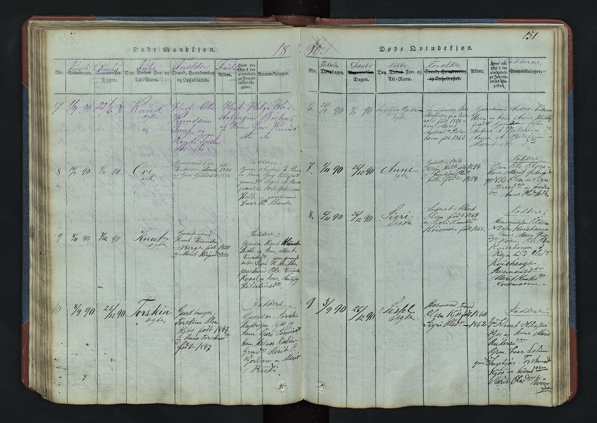 Vang prestekontor, Valdres, SAH/PREST-140/H/Hb/L0003: Parish register (copy) no. 3, 1814-1892, p. 151