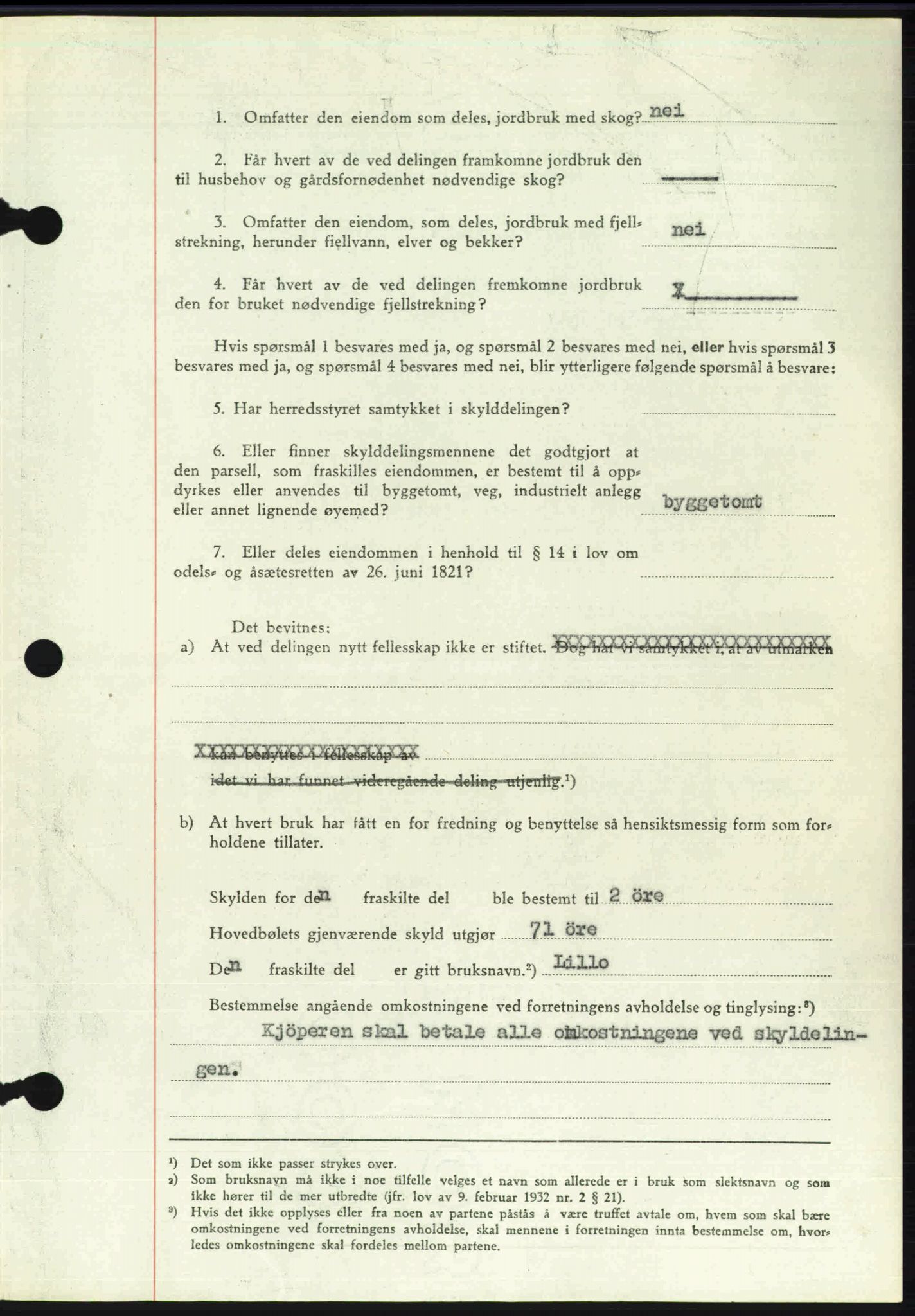 Toten tingrett, SAH/TING-006/H/Hb/Hbc/L0020: Mortgage book no. Hbc-20, 1948-1948, Diary no: : 2324/1948