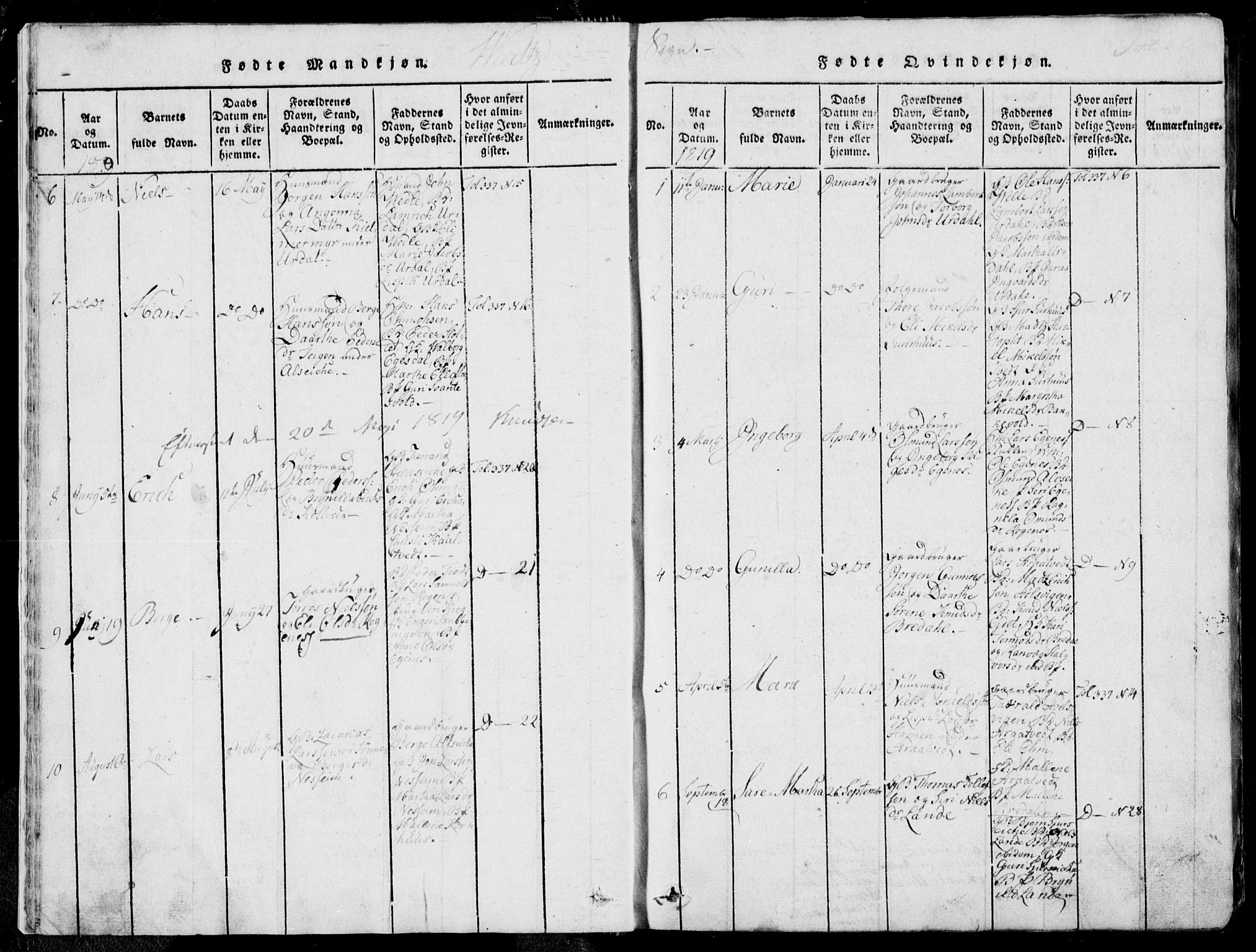 Skjold sokneprestkontor, AV/SAST-A-101847/H/Ha/Haa/L0004: Parish register (official) no. A 4 /2, 1815-1830, p. 9