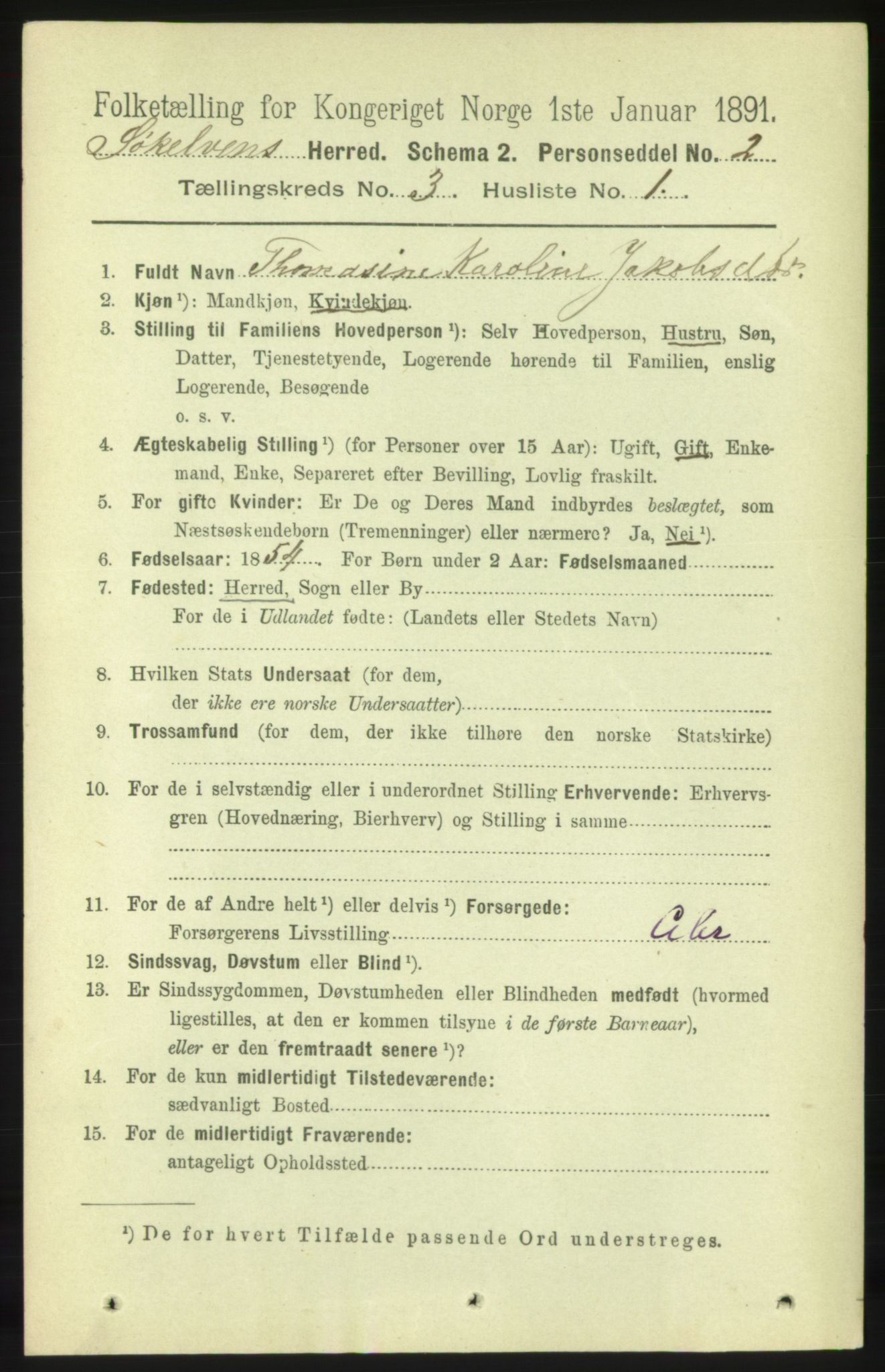 RA, 1891 census for 1528 Sykkylven, 1891, p. 1680