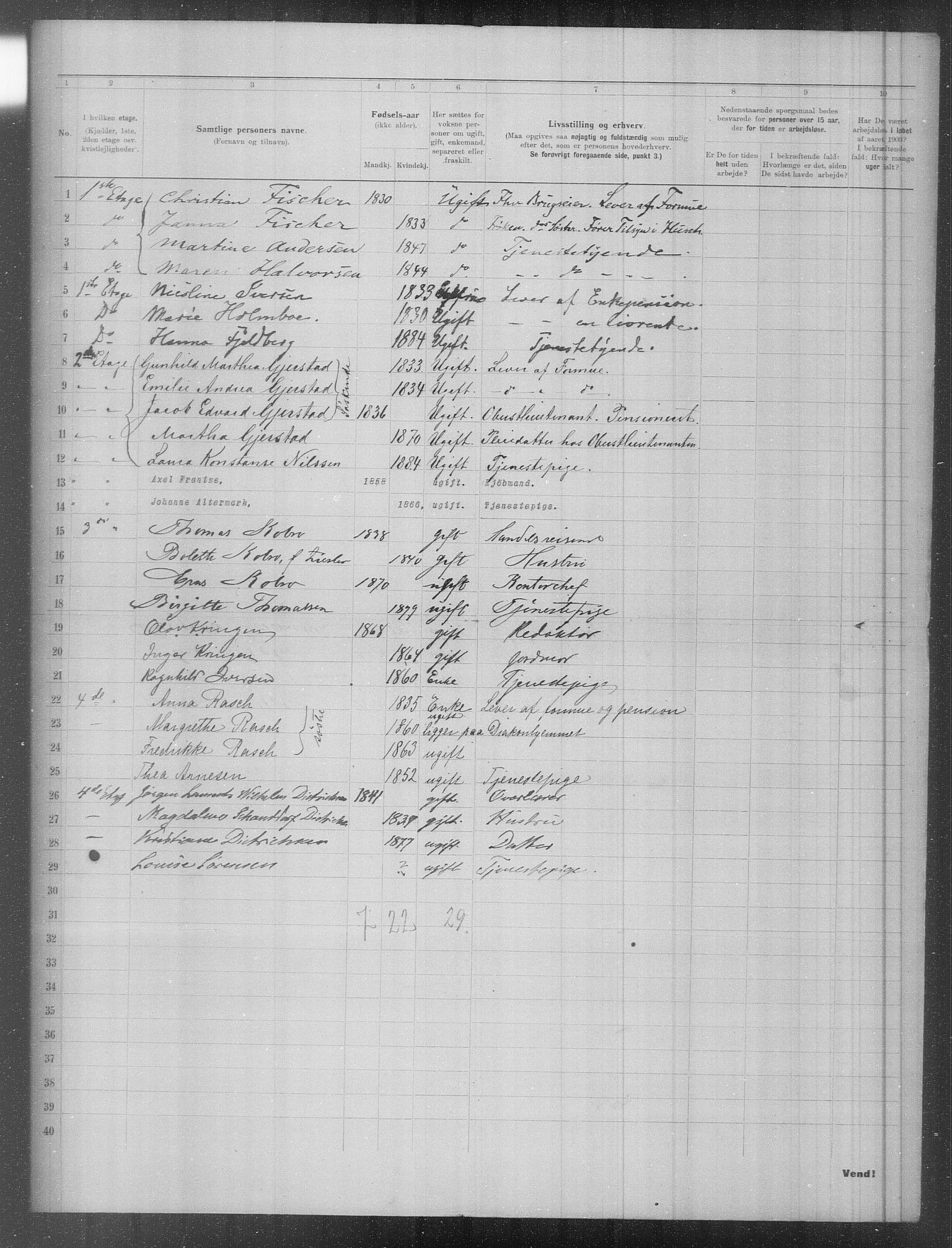 OBA, Municipal Census 1903 for Kristiania, 1903, p. 2175