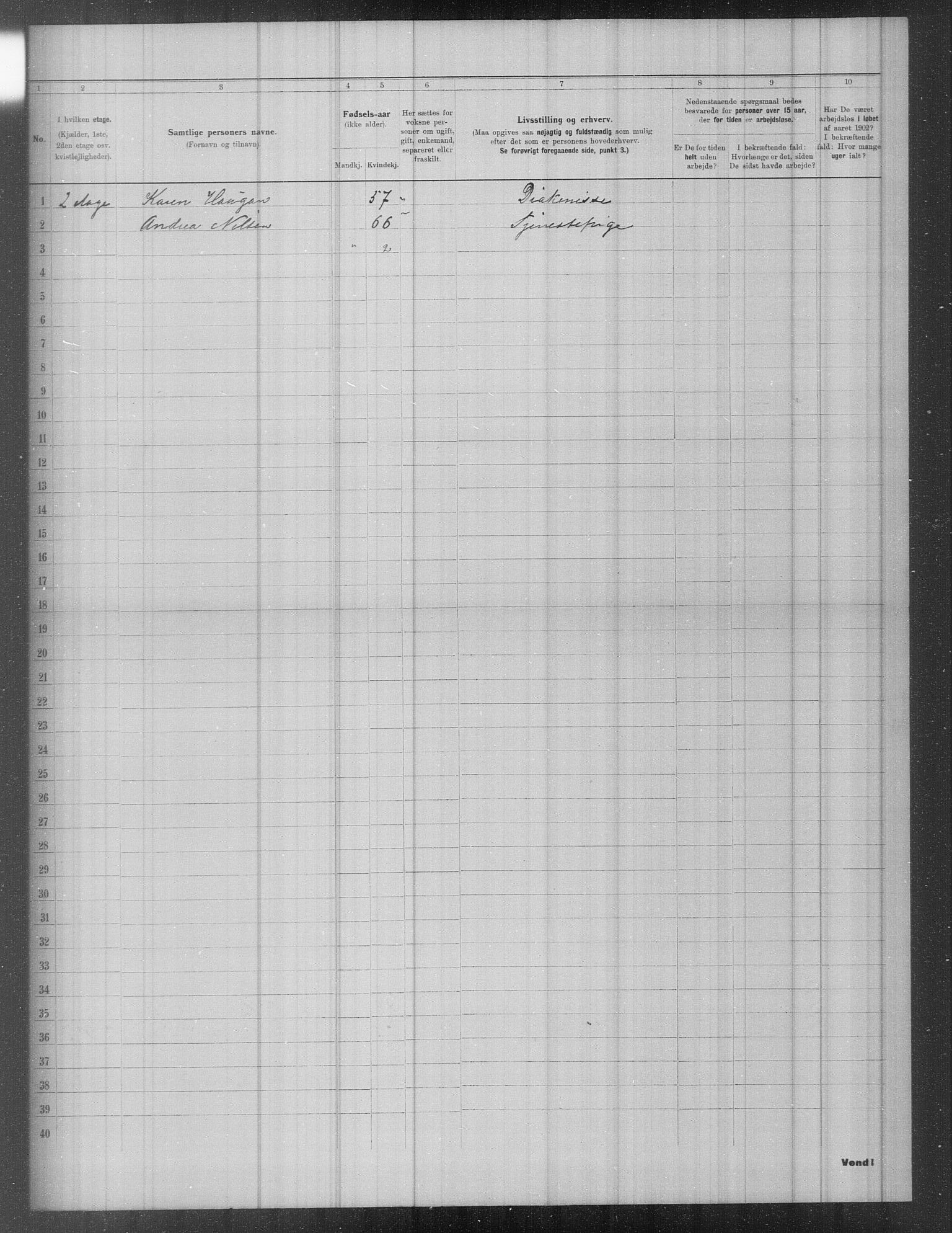 OBA, Municipal Census 1902 for Kristiania, 1902, p. 382