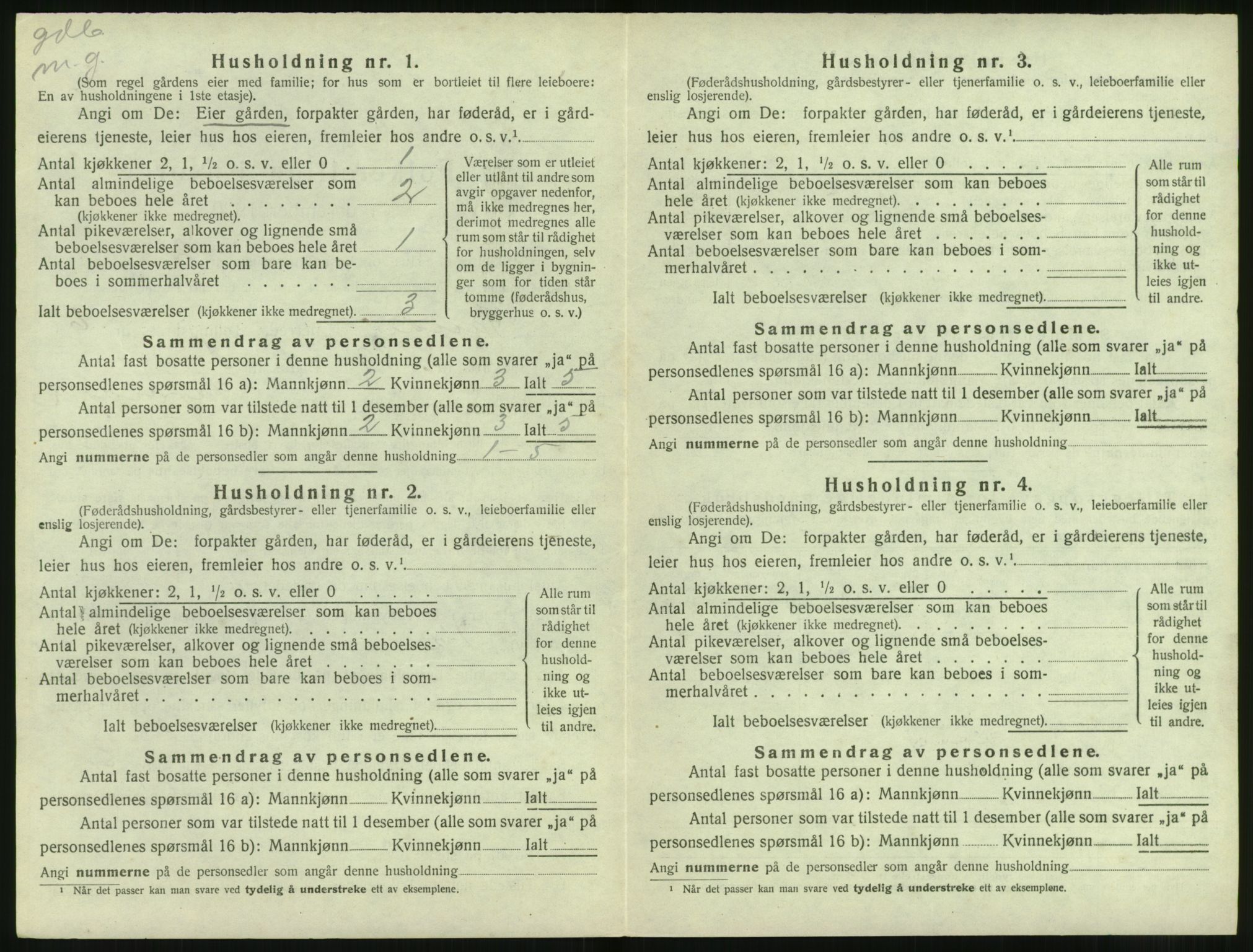 SAT, 1920 census for Sande (MR), 1920, p. 459