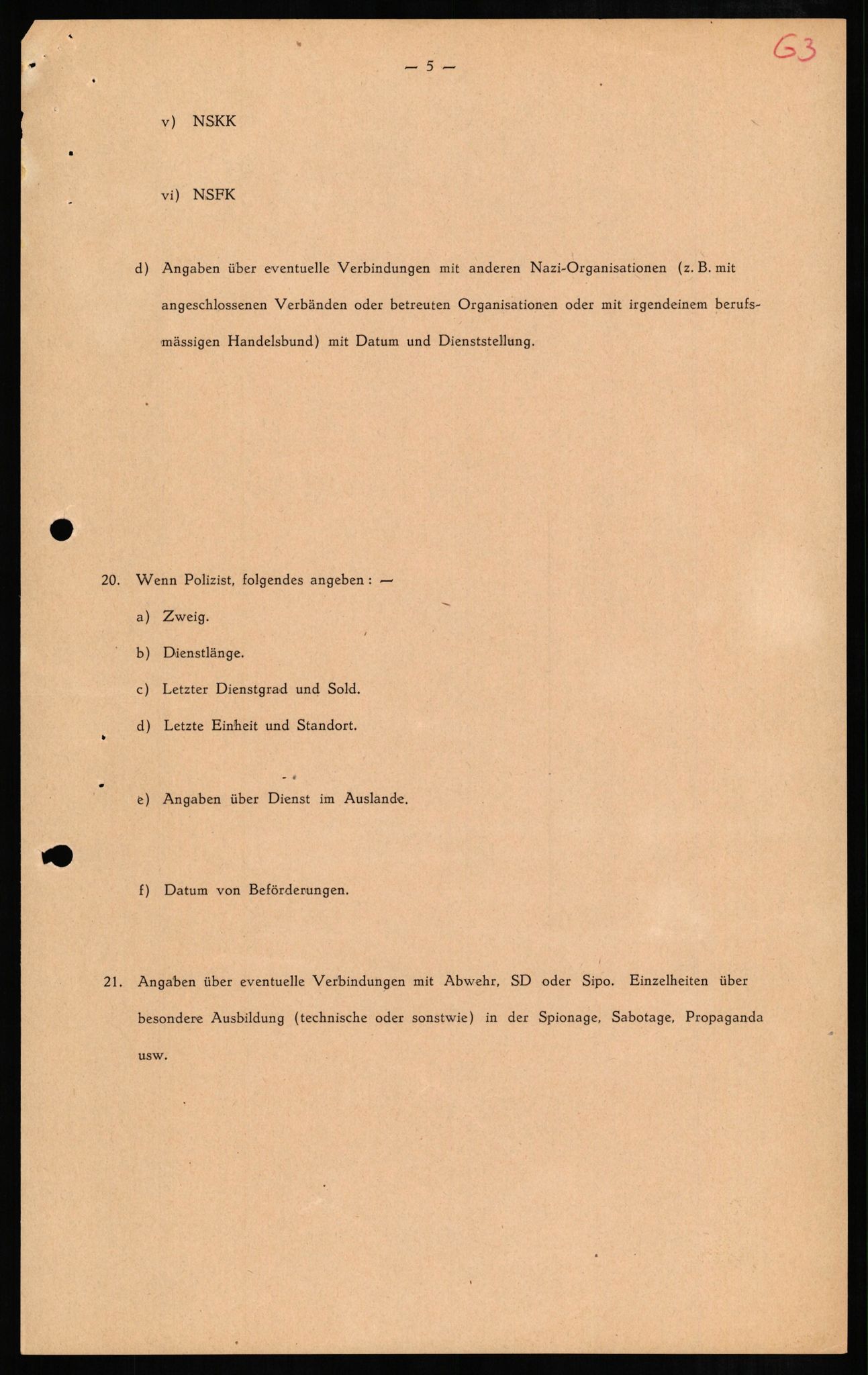 Forsvaret, Forsvarets overkommando II, AV/RA-RAFA-3915/D/Db/L0009: CI Questionaires. Tyske okkupasjonsstyrker i Norge. Tyskere., 1945-1946, p. 532