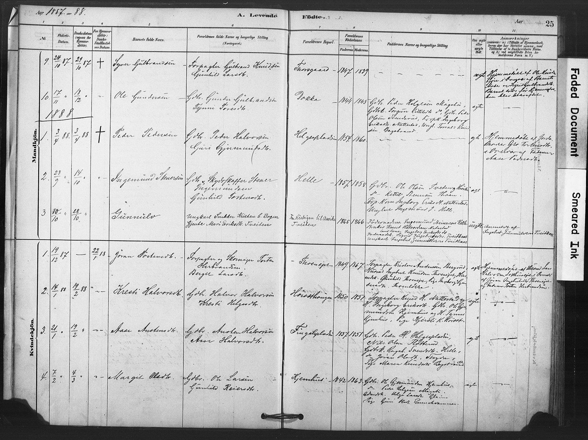 Rollag kirkebøker, AV/SAKO-A-240/F/Fb/L0001: Parish register (official) no. II 1, 1878-1899, p. 25