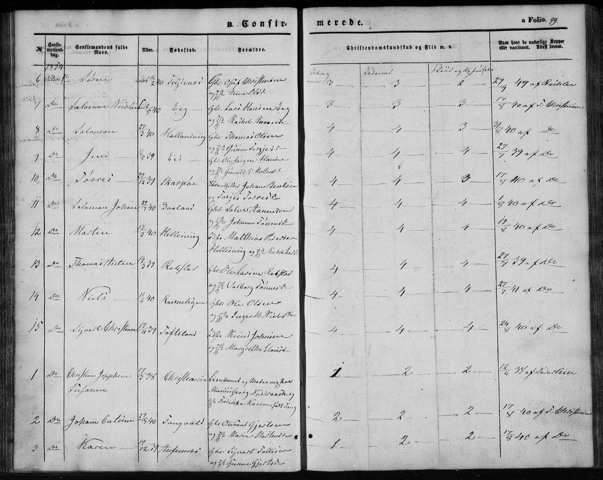 Søgne sokneprestkontor, AV/SAK-1111-0037/F/Fa/Fab/L0010: Parish register (official) no. A 10, 1853-1869, p. 99