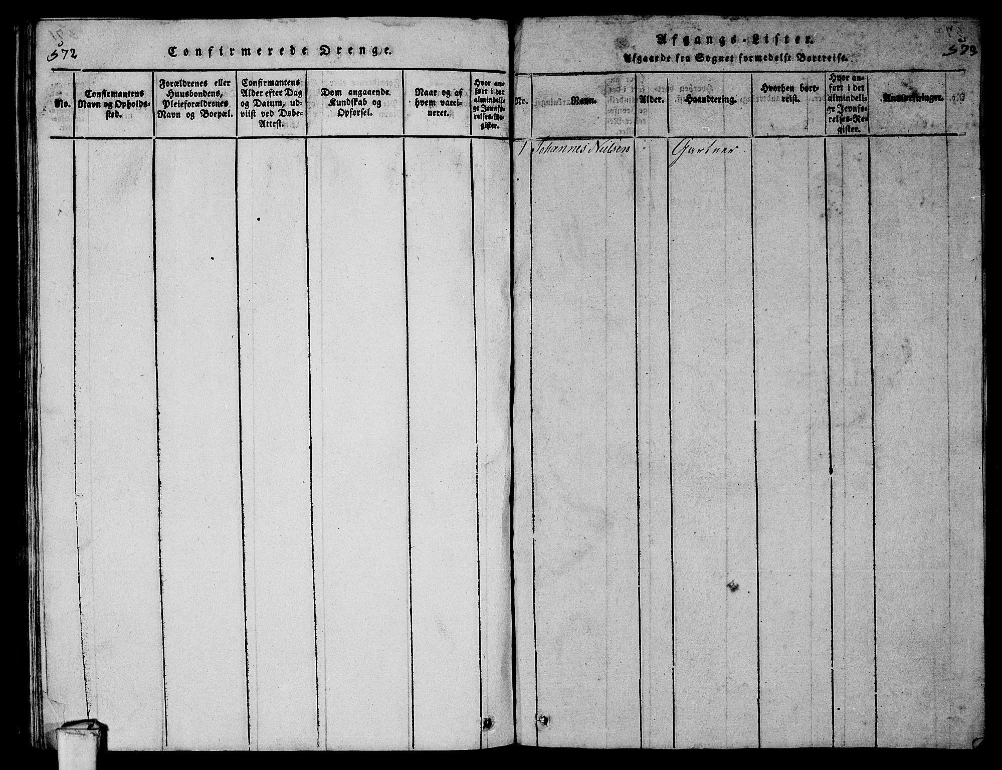 Larvik kirkebøker, AV/SAKO-A-352/G/Gb/L0001: Parish register (copy) no. II 1, 1818-1843, p. 572-573