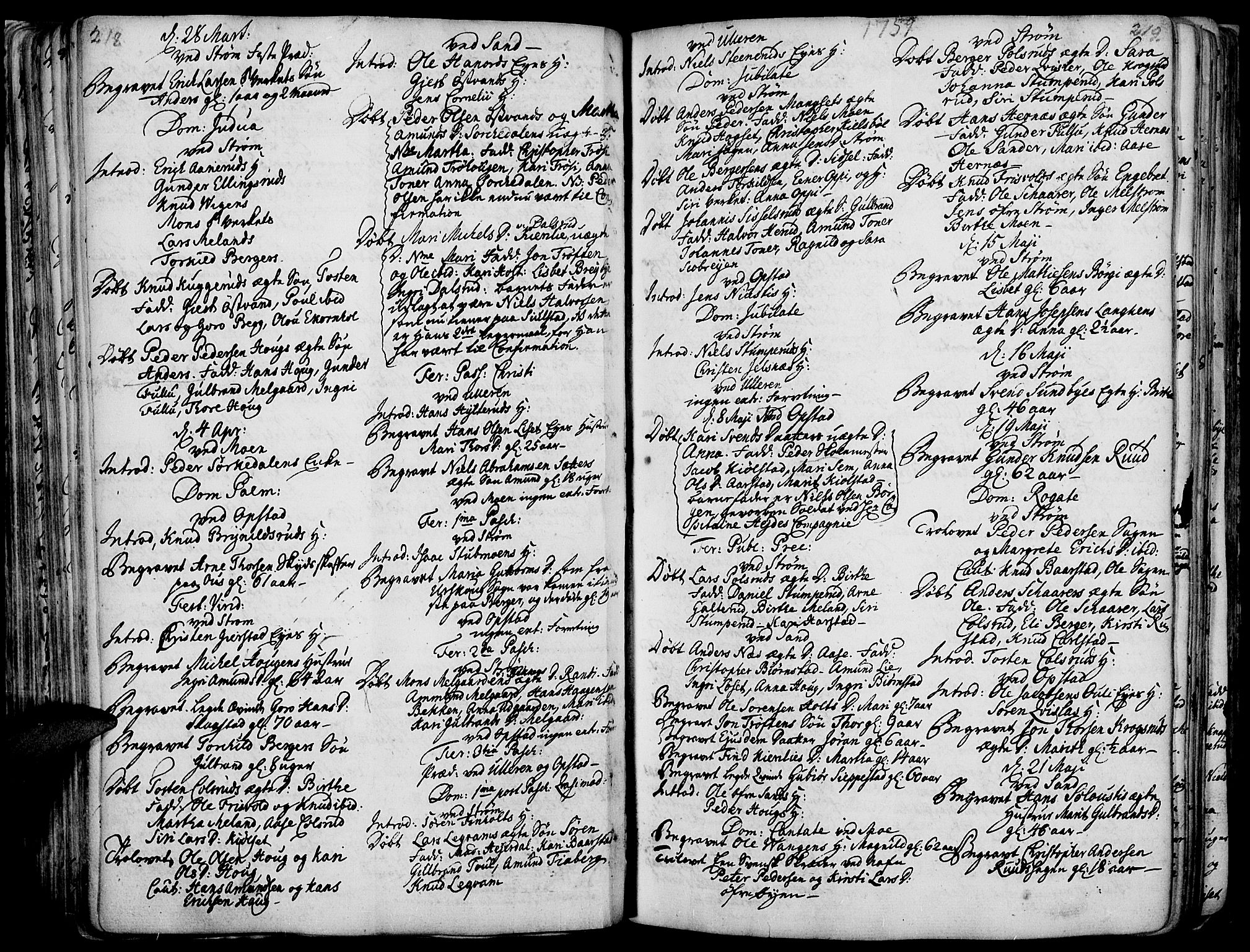 Strøm-Odalen prestekontor, AV/SAH-PREST-028/H/Ha/Haa/L0003: Parish register (official) no. 3, 1741-1803, p. 218-219