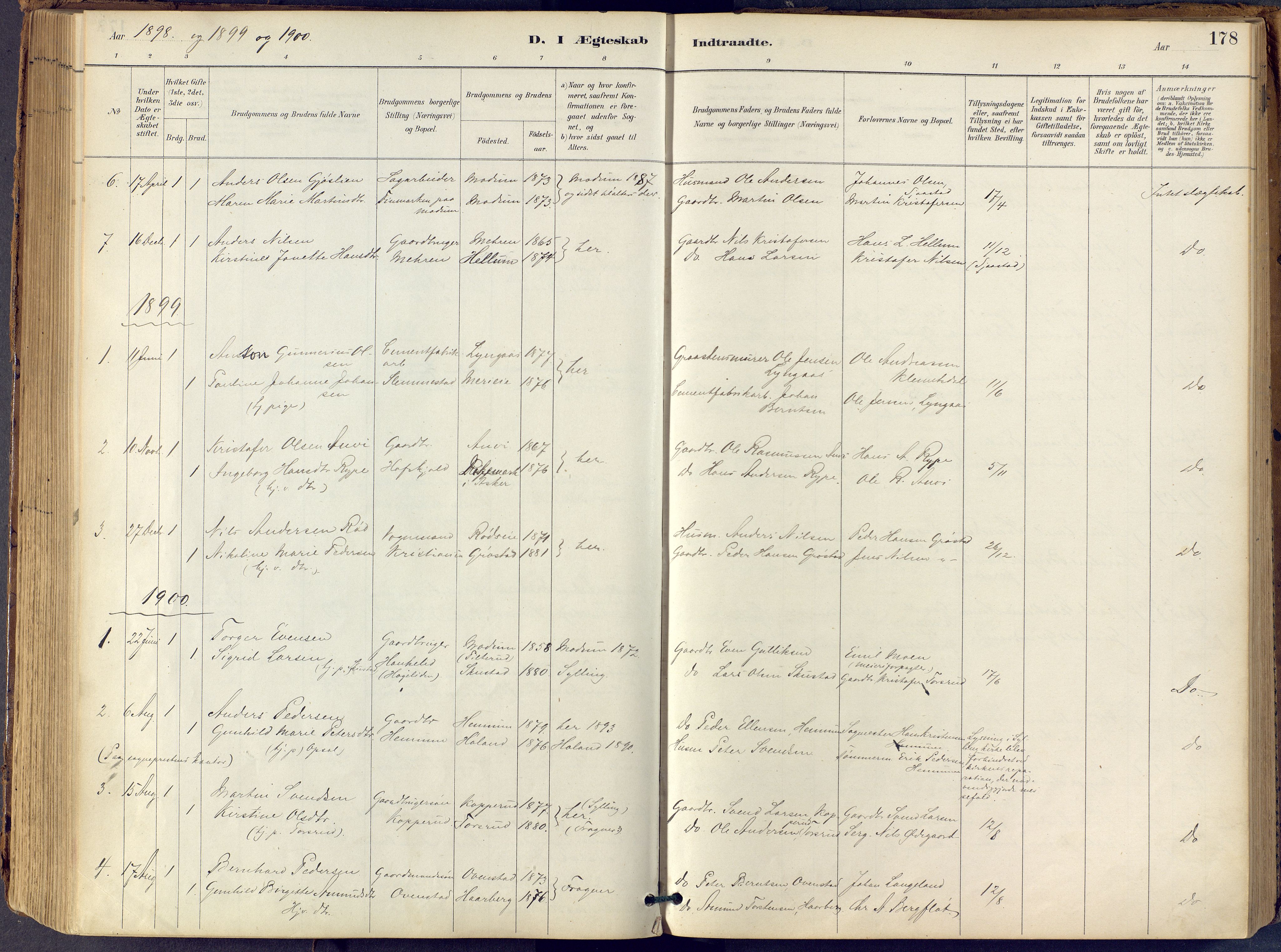 Lier kirkebøker, AV/SAKO-A-230/F/Fb/L0001: Parish register (official) no. II 1, 1883-1910, p. 178