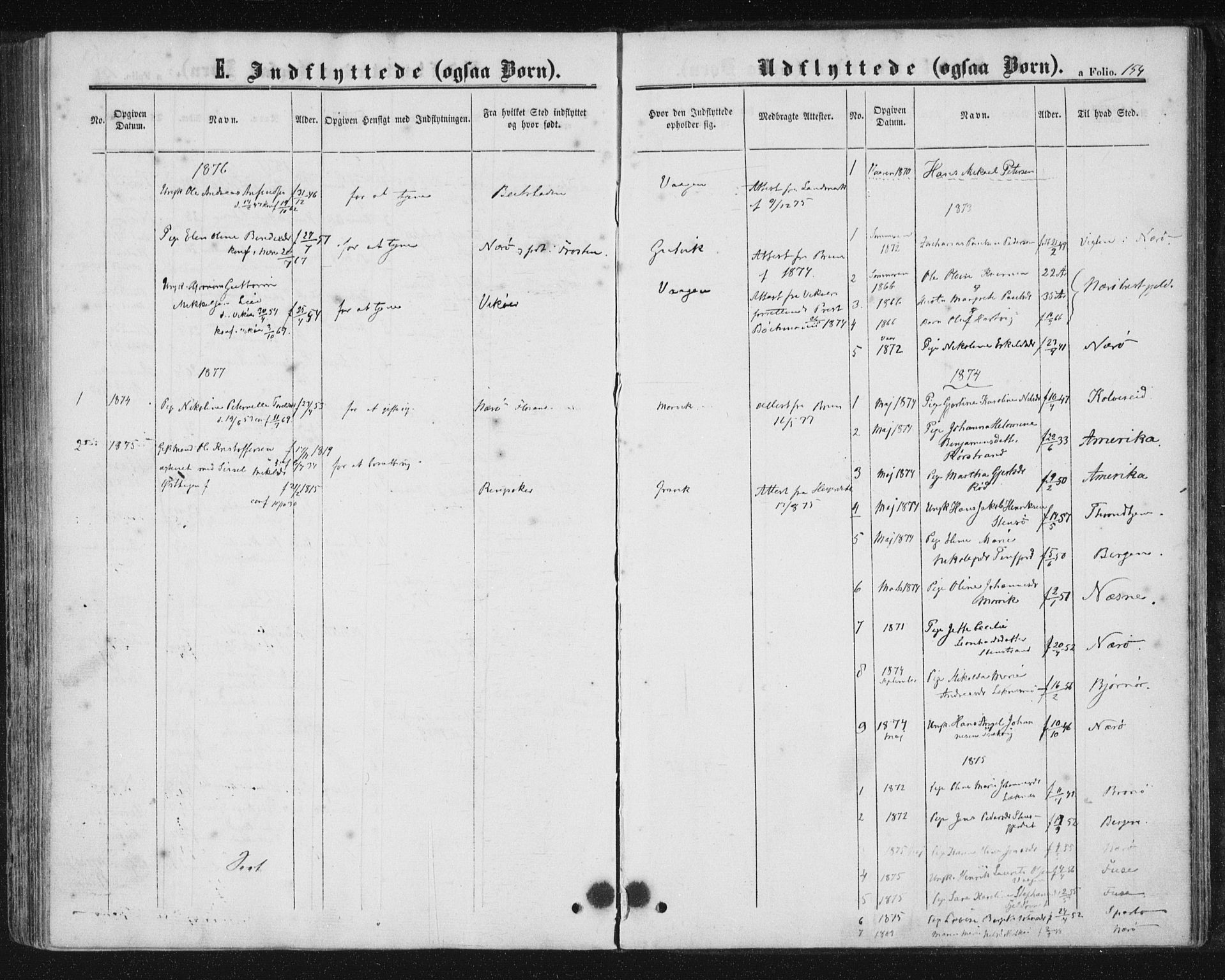 Ministerialprotokoller, klokkerbøker og fødselsregistre - Nord-Trøndelag, SAT/A-1458/788/L0696: Parish register (official) no. 788A03, 1863-1877, p. 154