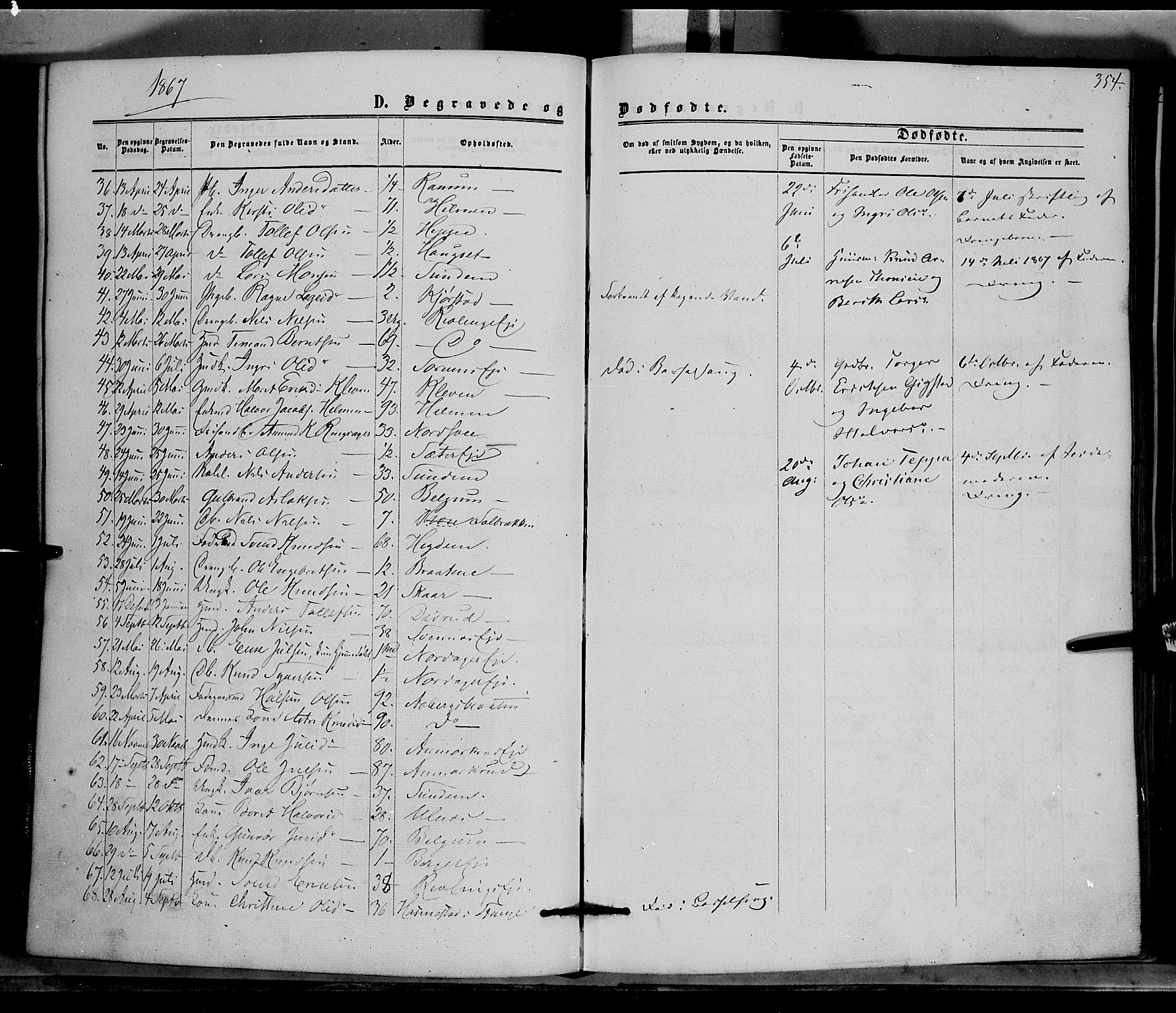 Nord-Aurdal prestekontor, AV/SAH-PREST-132/H/Ha/Haa/L0008: Parish register (official) no. 8, 1863-1875, p. 354