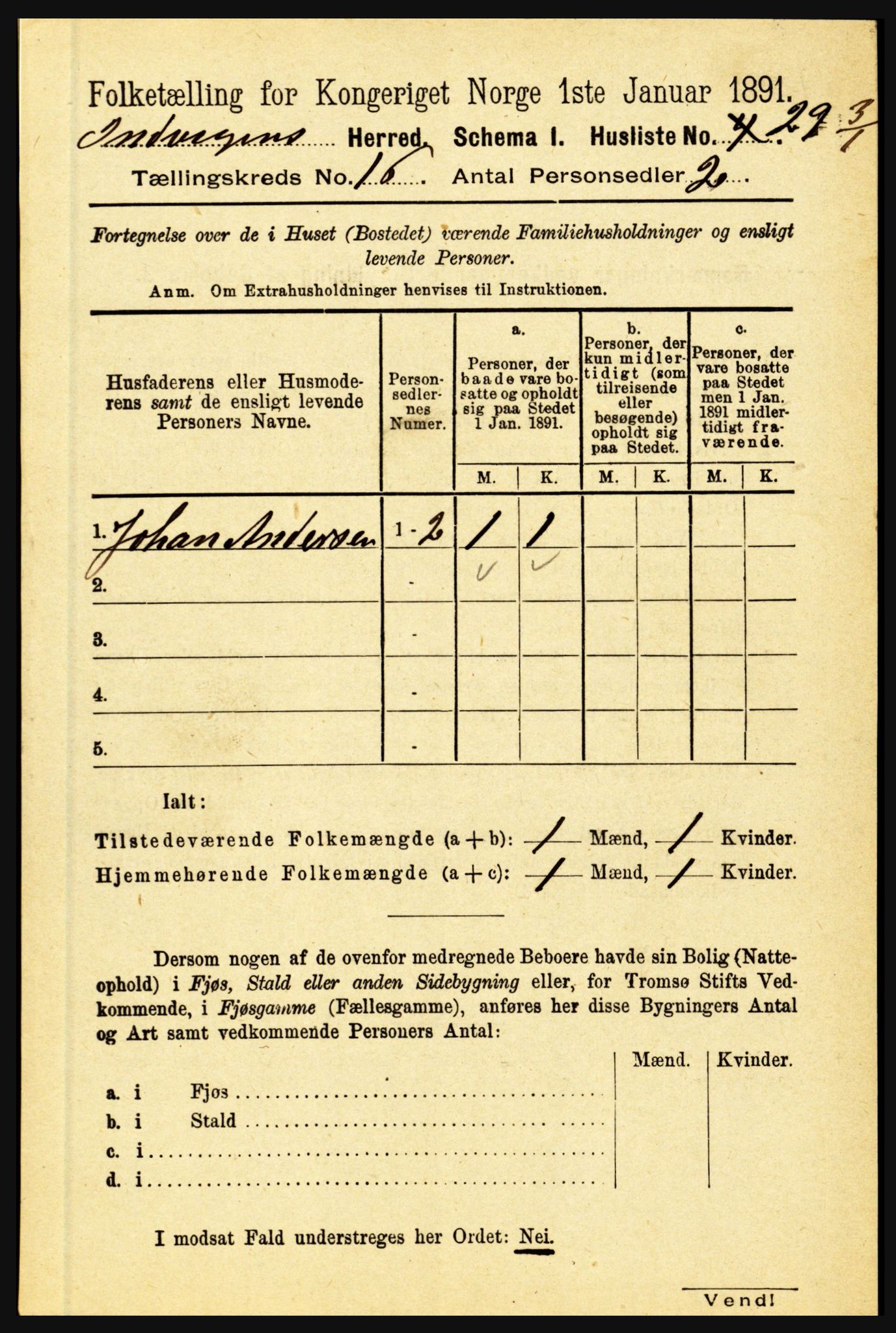 RA, 1891 census for 1447 Innvik, 1891, p. 3405