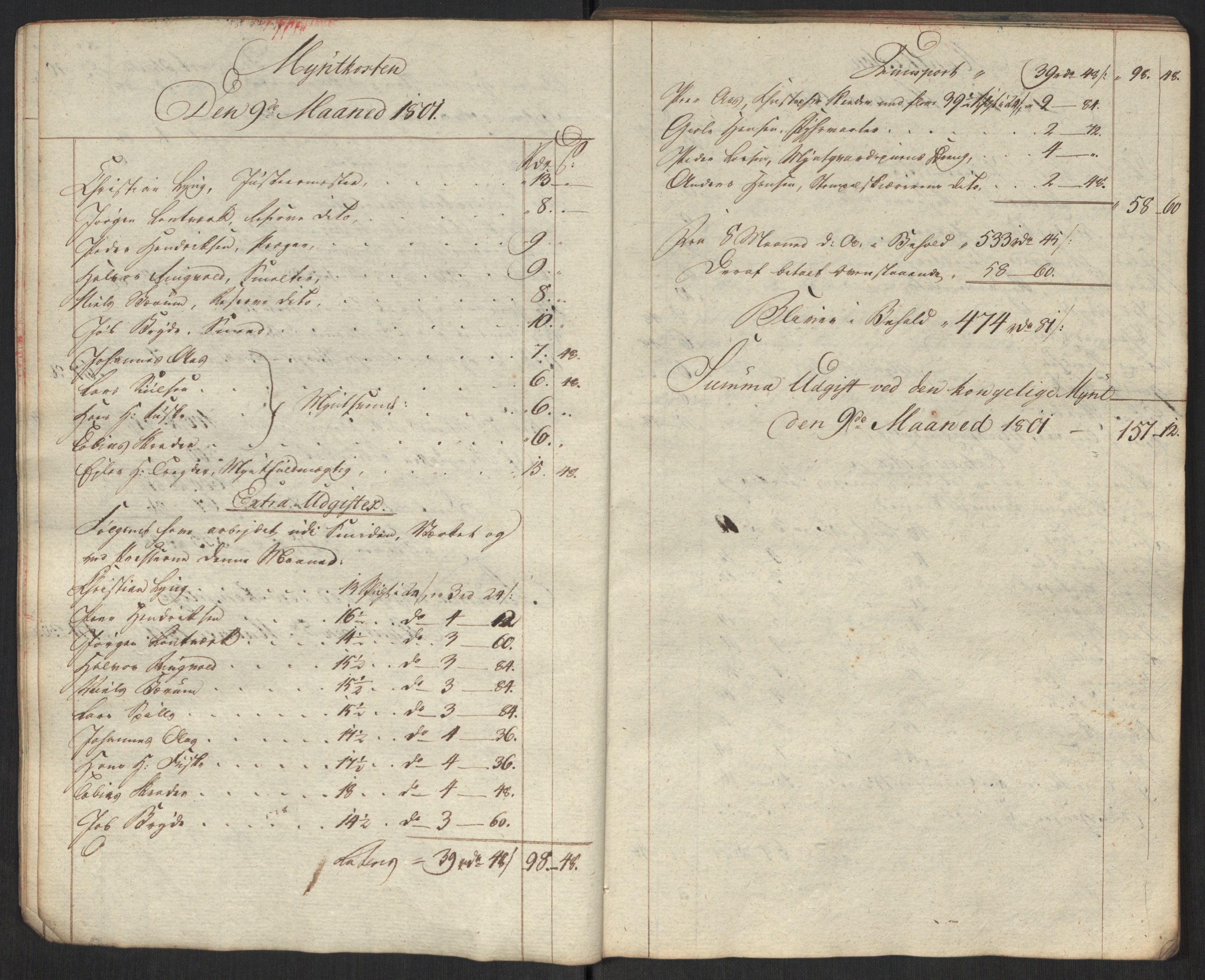 Rentekammeret inntil 1814, Realistisk ordnet avdeling, AV/RA-EA-4070/Oa/L0010: [Y8]: Regninger for Kongsbergs mynt., 1760-1805, p. 613