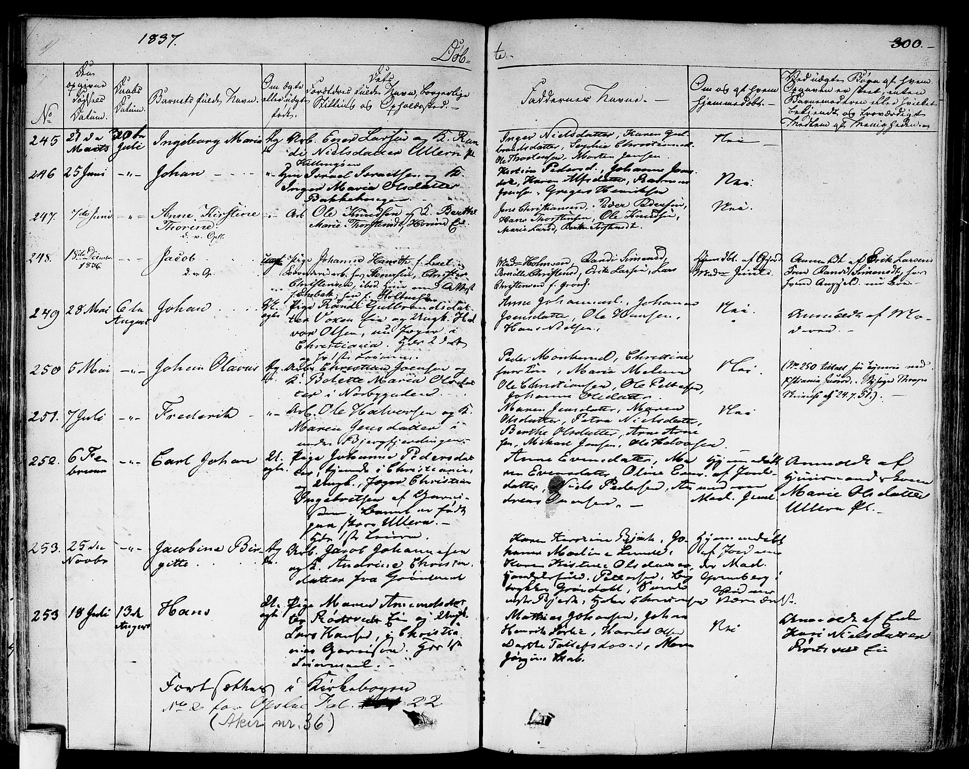 Aker prestekontor kirkebøker, SAO/A-10861/F/L0013: Parish register (official) no. 13, 1828-1837, p. 300