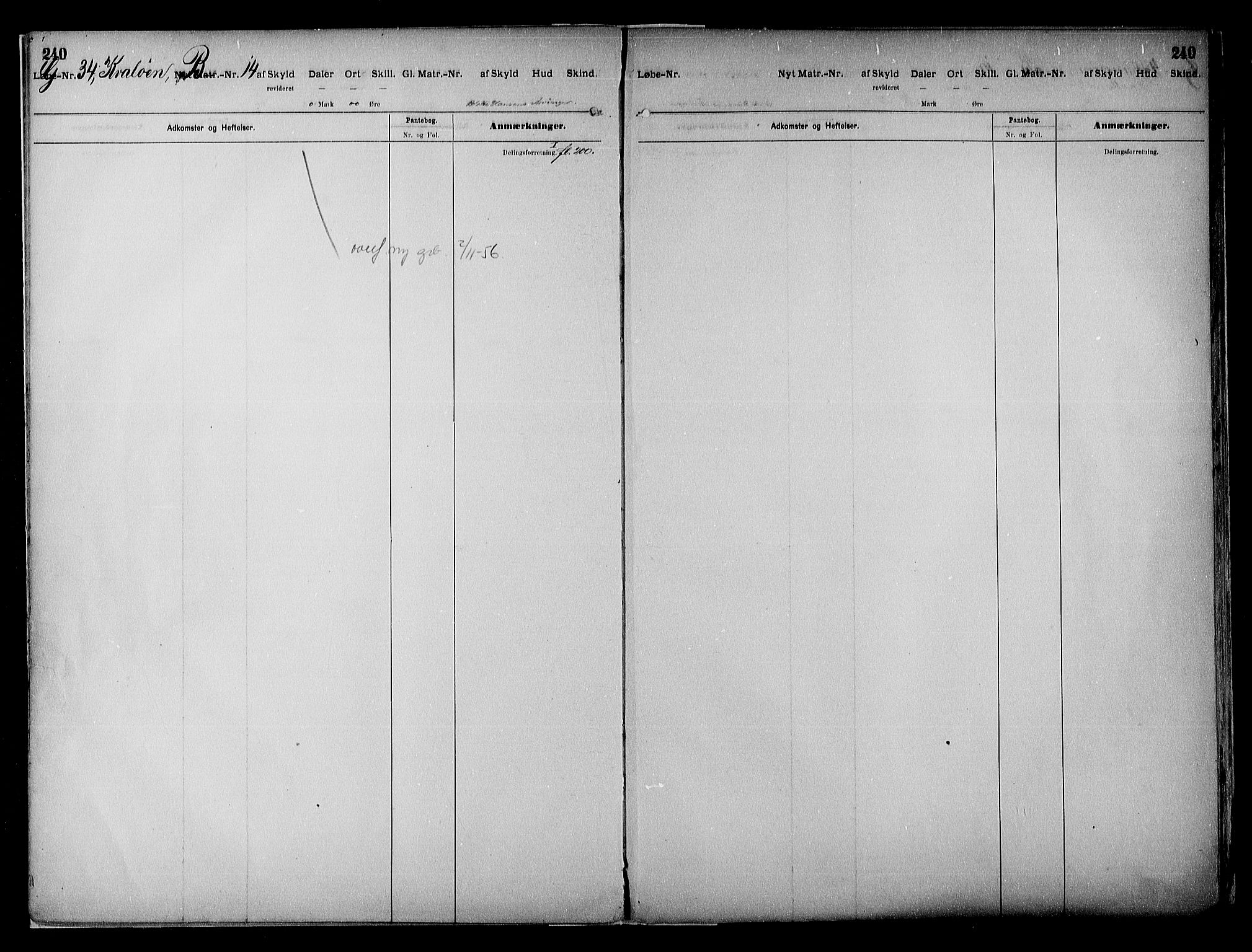 Vestre Nedenes/Sand sorenskriveri, SAK/1221-0010/G/Ga/L0018: Mortgage register no. 13b, 1872-1956, p. 240