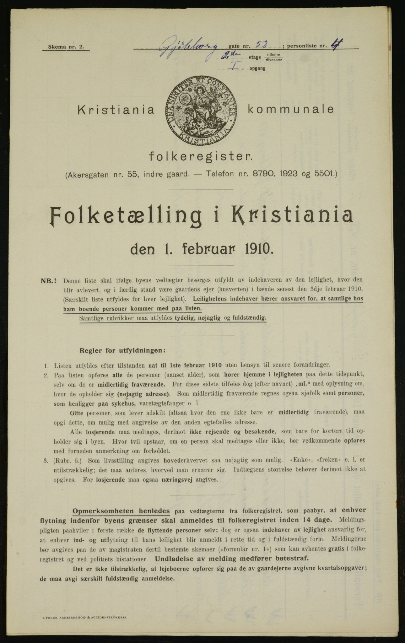 OBA, Municipal Census 1910 for Kristiania, 1910, p. 31900