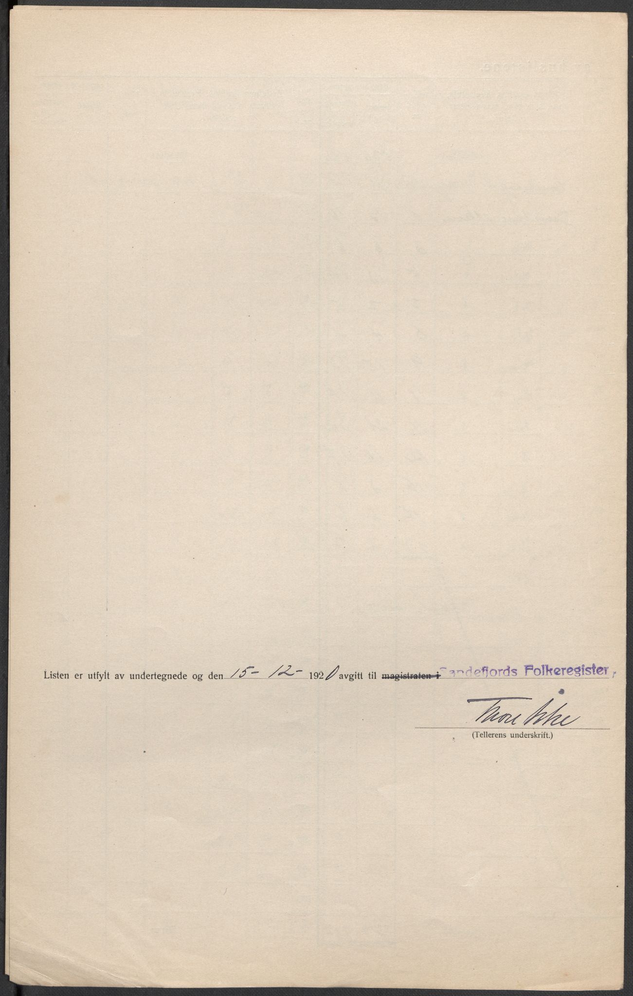 SAKO, 1920 census for Sandefjord, 1920, p. 32