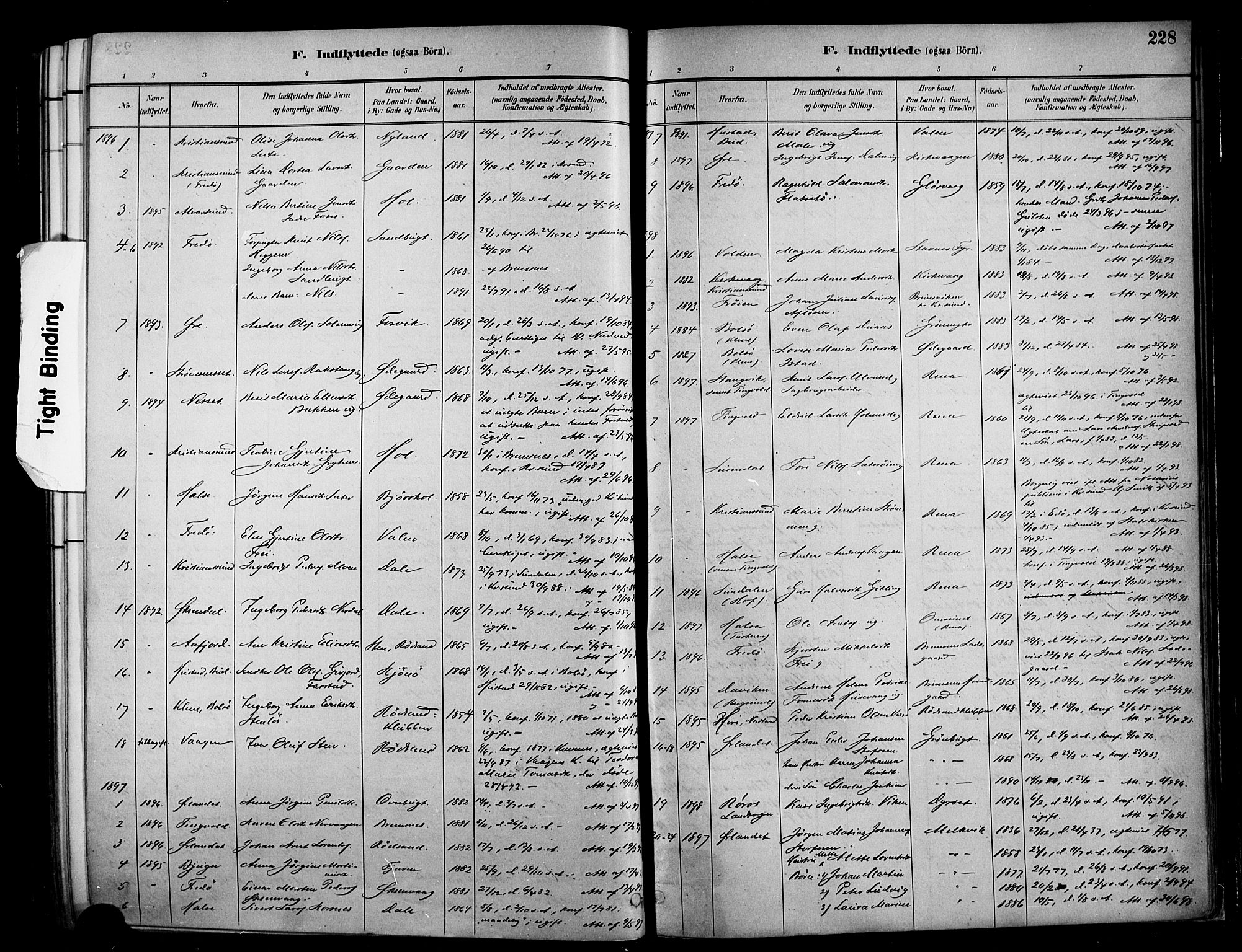 Ministerialprotokoller, klokkerbøker og fødselsregistre - Møre og Romsdal, SAT/A-1454/569/L0819: Parish register (official) no. 569A05, 1885-1899, p. 228