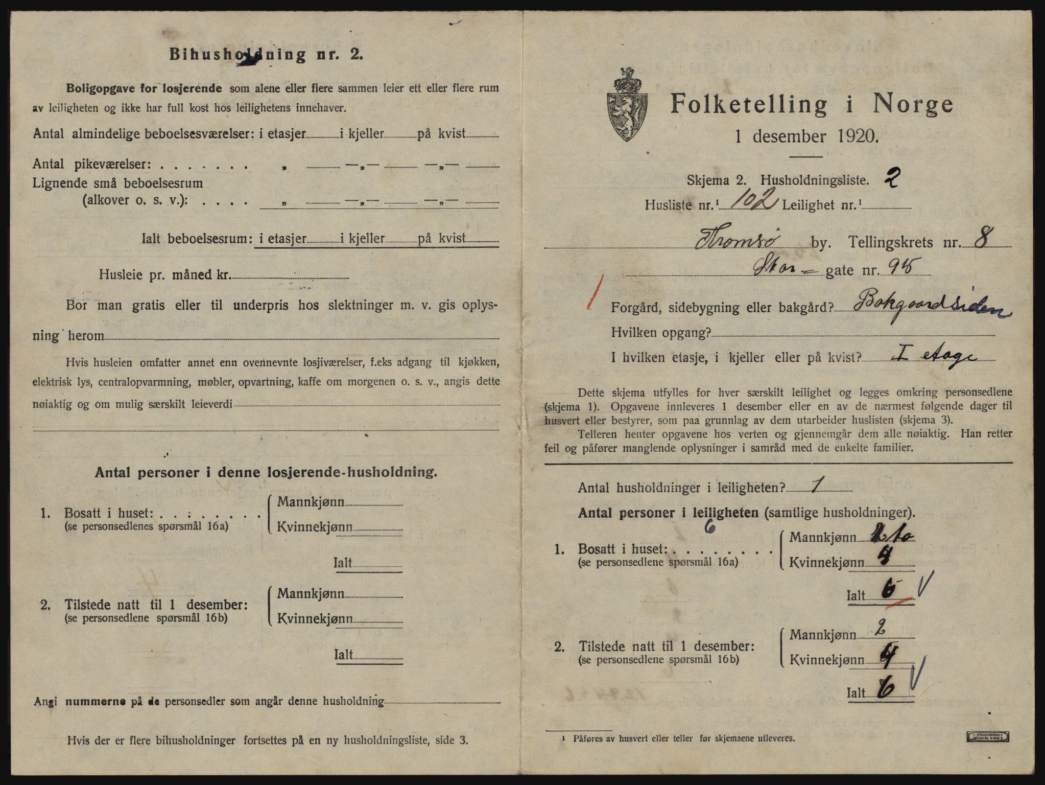 SATØ, 1920 census for Tromsø, 1920, p. 4731