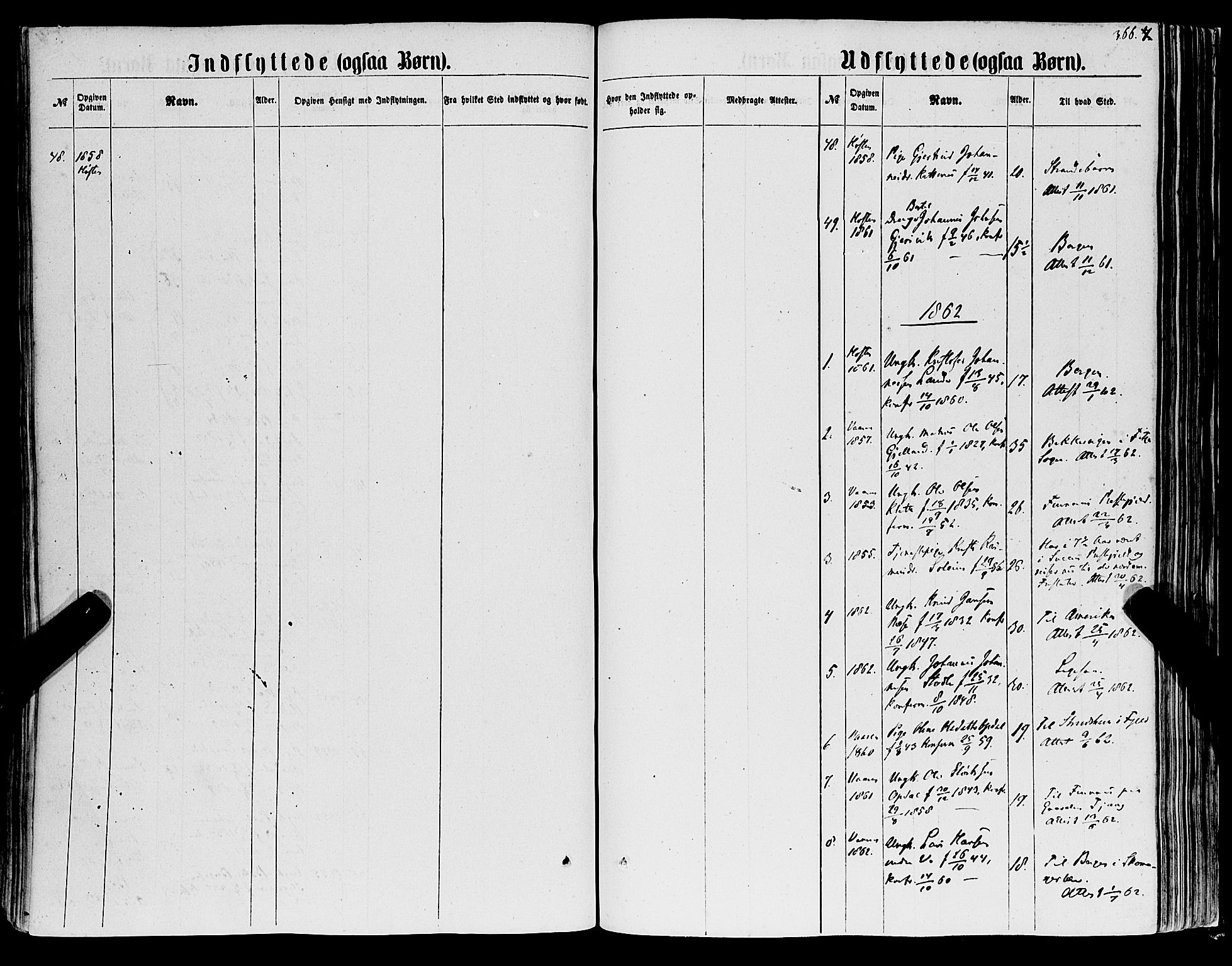 Tysnes sokneprestembete, SAB/A-78601/H/Haa: Parish register (official) no. A 11, 1860-1871, p. 366