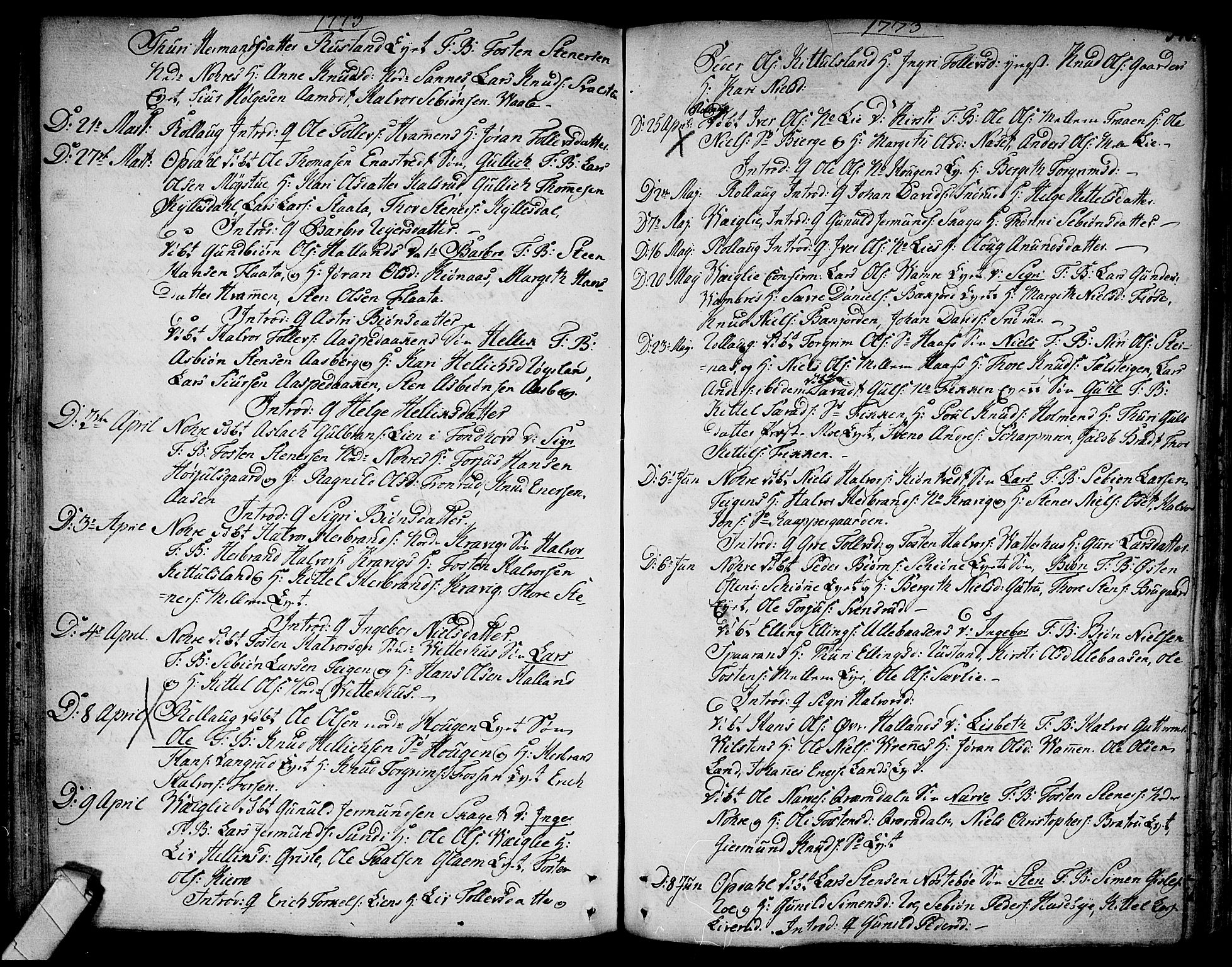 Rollag kirkebøker, SAKO/A-240/F/Fa/L0003: Parish register (official) no. I 3, 1743-1778, p. 140