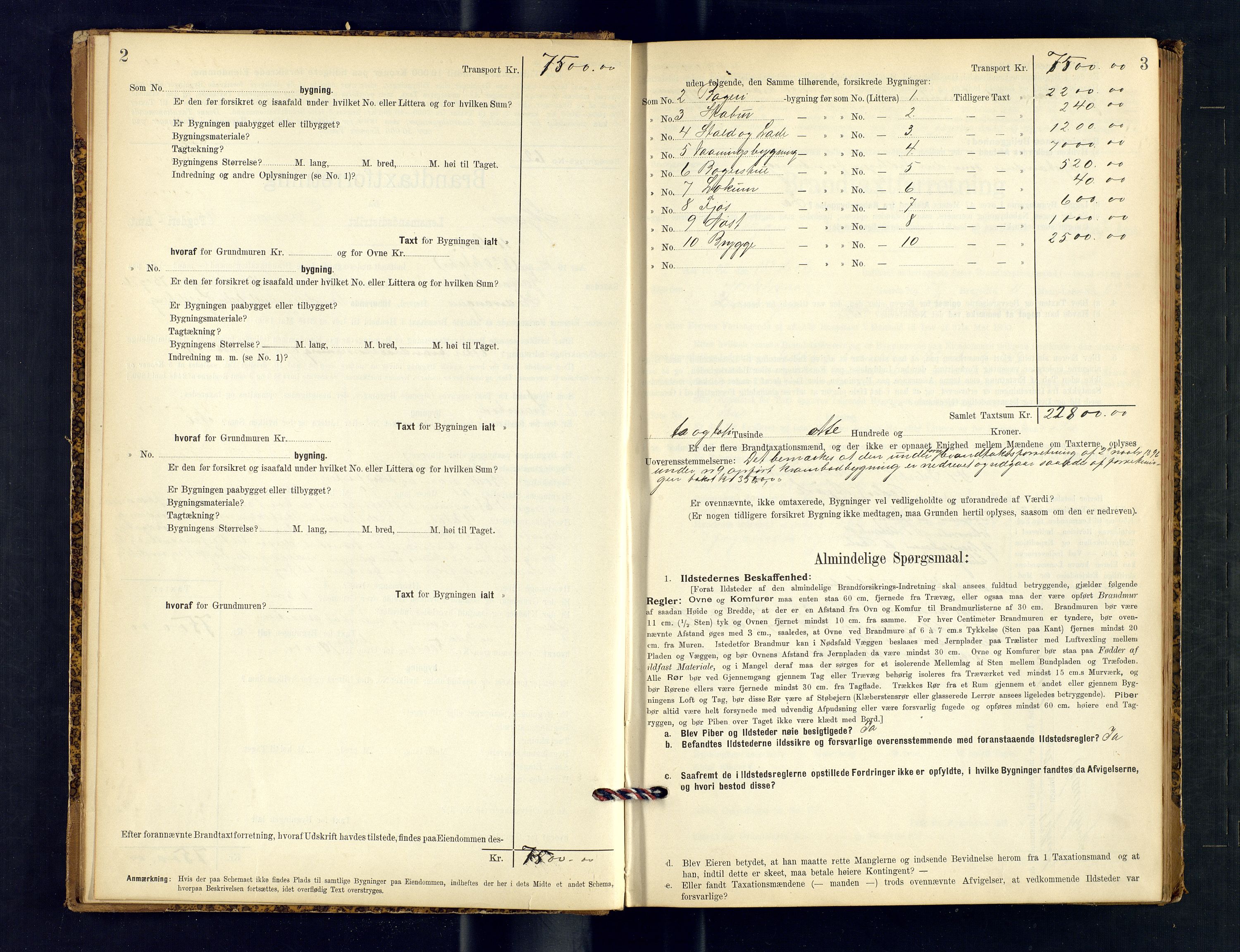 Skjervøy lensmannskontor, AV/SATØ-SATØ-63/F/Fu/Fub/L0244: Branntakstprotokoll (S), 1902-1908, p. 2-3