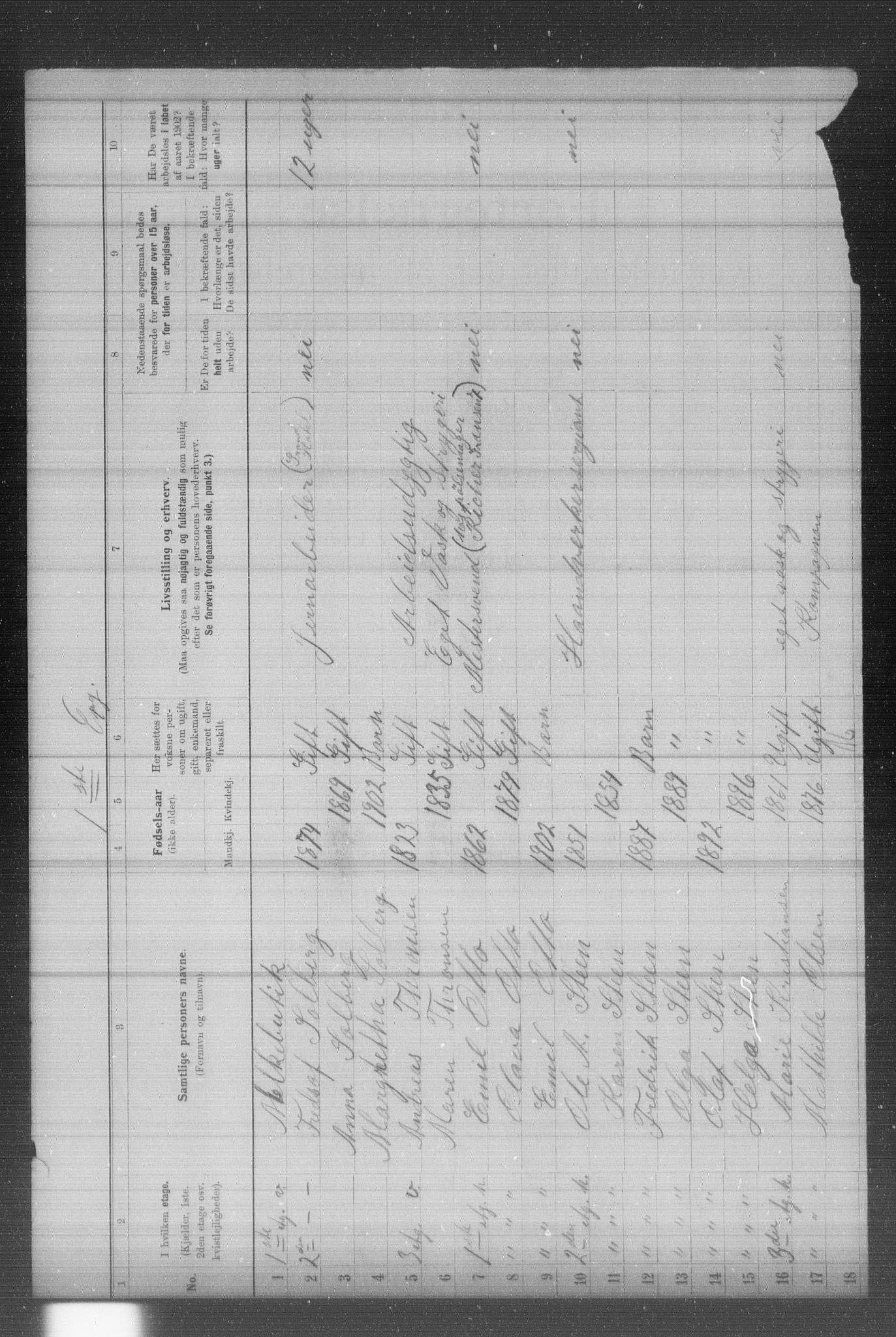 OBA, Municipal Census 1902 for Kristiania, 1902, p. 417