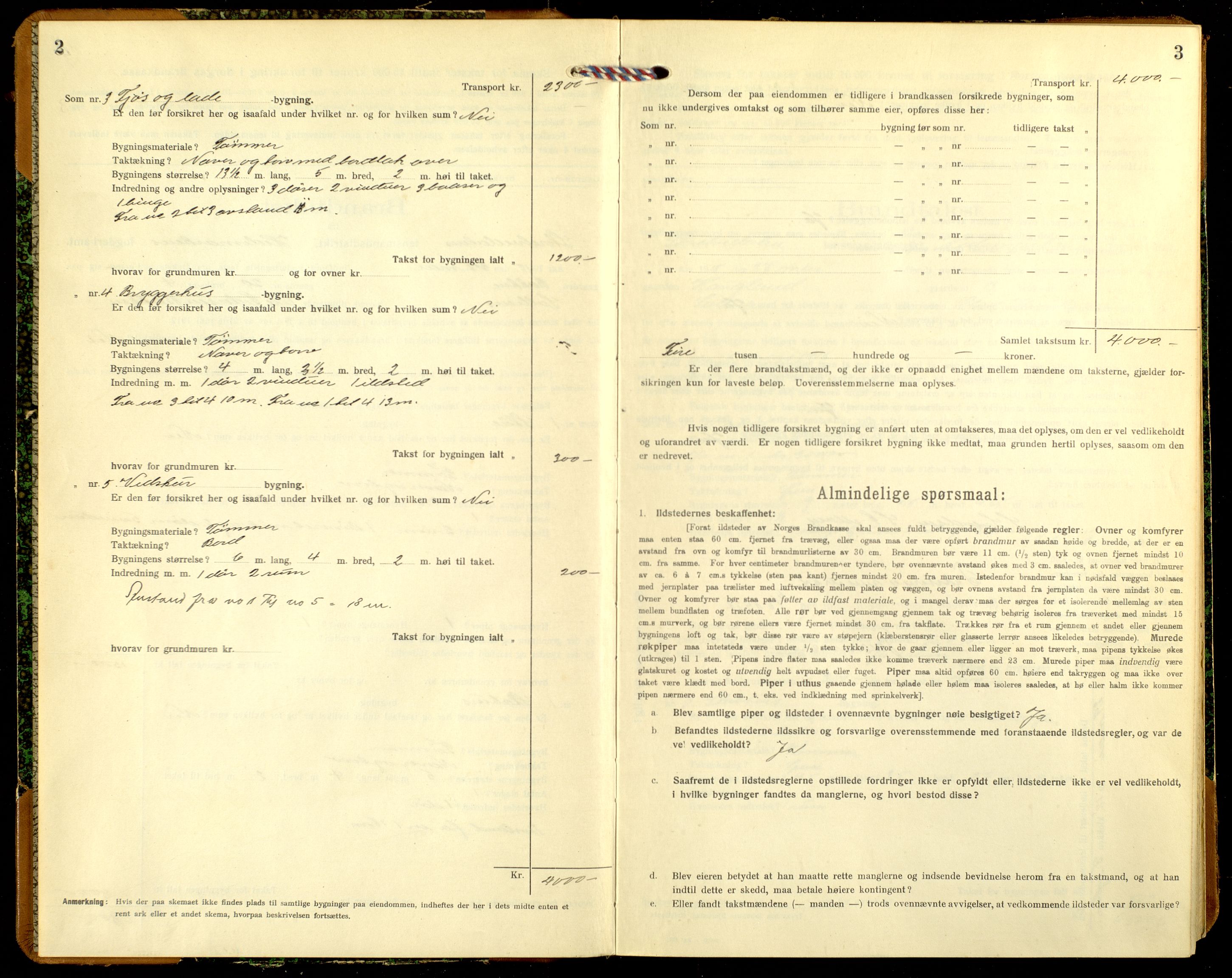 Norges Brannkasse, Stor-Elvdal, AV/SAH-NBRANS-023/F/L0015: Branntakstprotokoll, 1918-1921