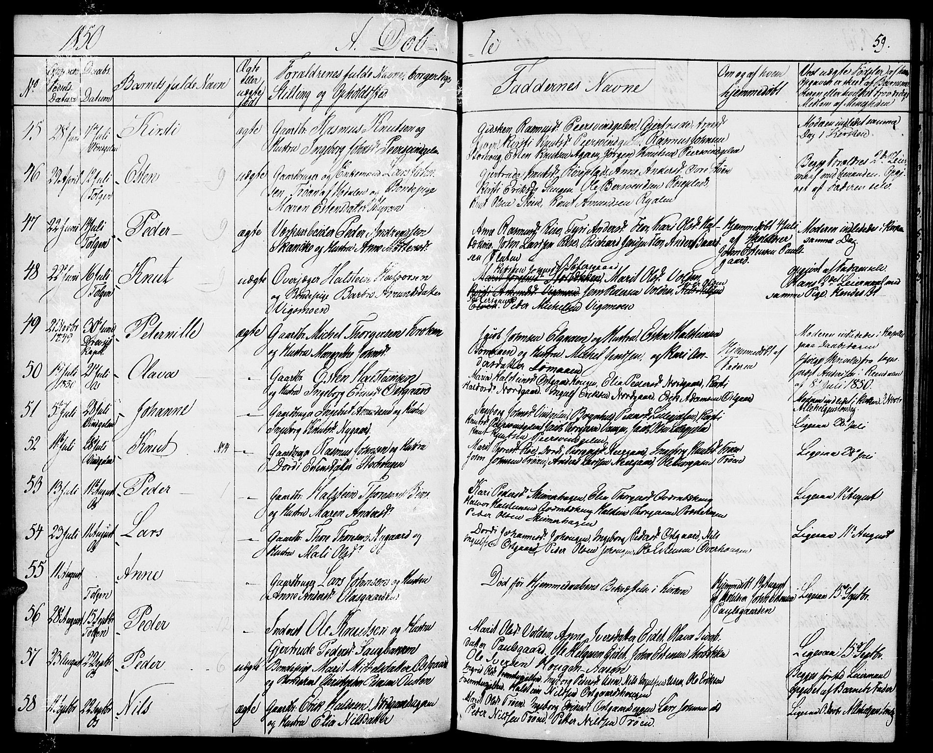 Tolga prestekontor, AV/SAH-PREST-062/K/L0005: Parish register (official) no. 5, 1836-1852, p. 59