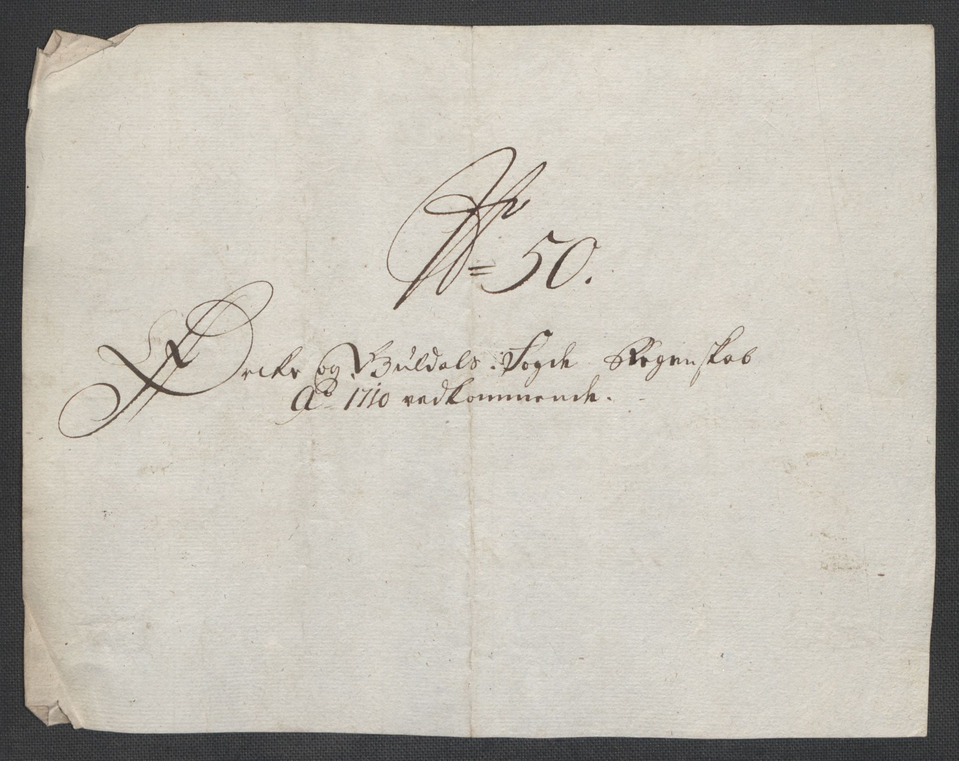 Rentekammeret inntil 1814, Reviderte regnskaper, Fogderegnskap, AV/RA-EA-4092/R60/L3960: Fogderegnskap Orkdal og Gauldal, 1710, p. 402
