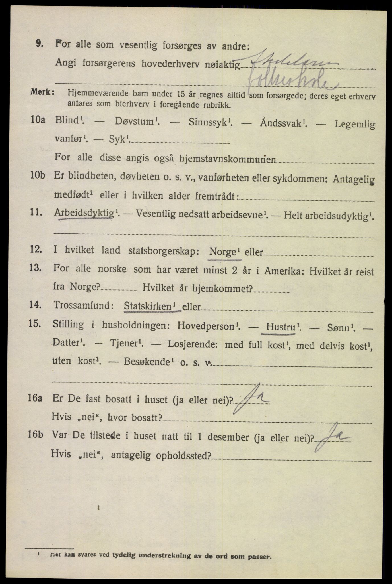 SAK, 1920 census for Søndeled, 1920, p. 1718