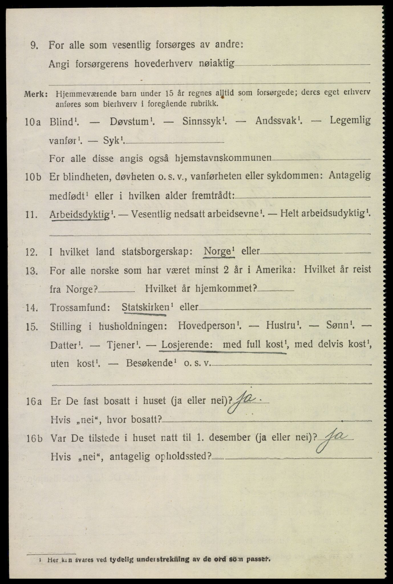 SAK, 1920 census for Søgne, 1920, p. 1336