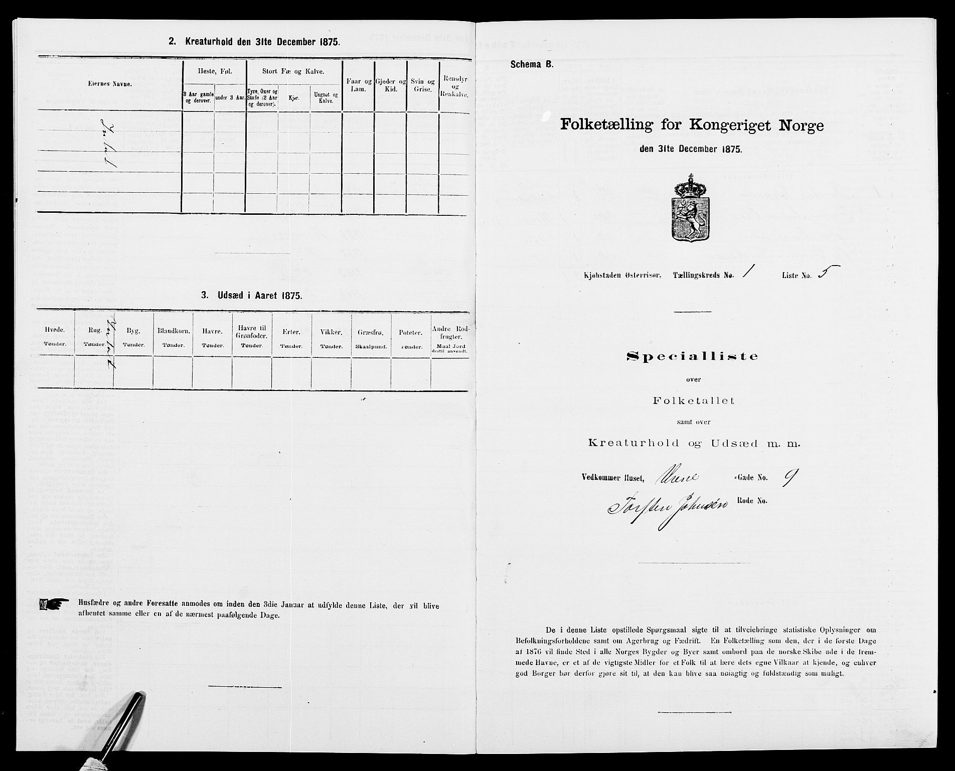 SAK, 1875 census for 0901B Risør/Risør, 1875, p. 18