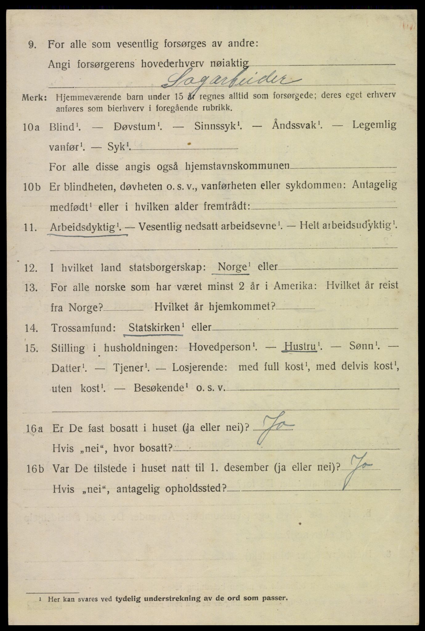 SAK, 1920 census for Iveland, 1920, p. 1918