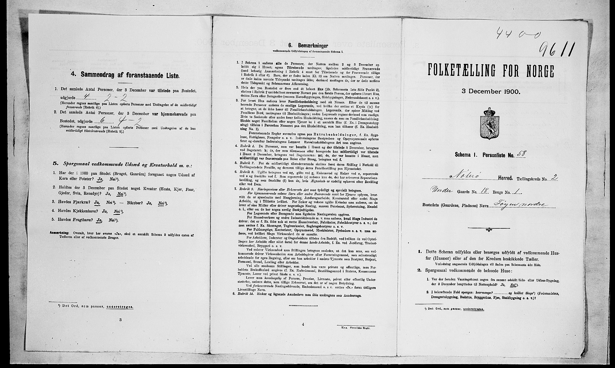 RA, 1900 census for Nøtterøy, 1900, p. 73