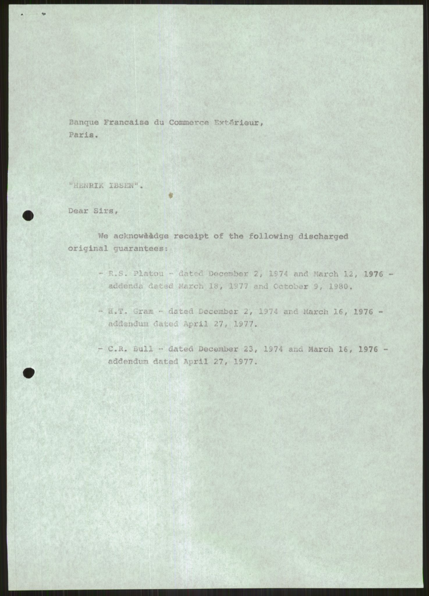 Pa 1503 - Stavanger Drilling AS, SAST/A-101906/D/L0005: Korrespondanse og saksdokumenter, 1974-1985, p. 1085