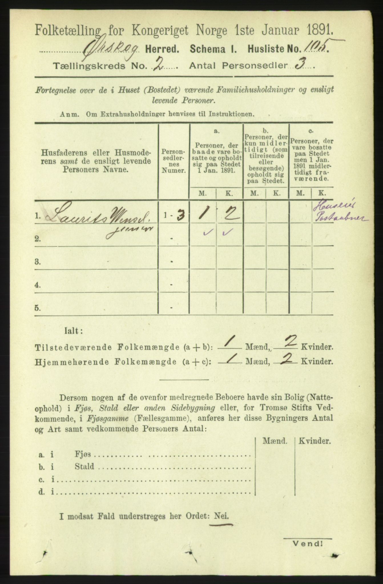 RA, 1891 census for 1527 Ørskog, 1891, p. 621