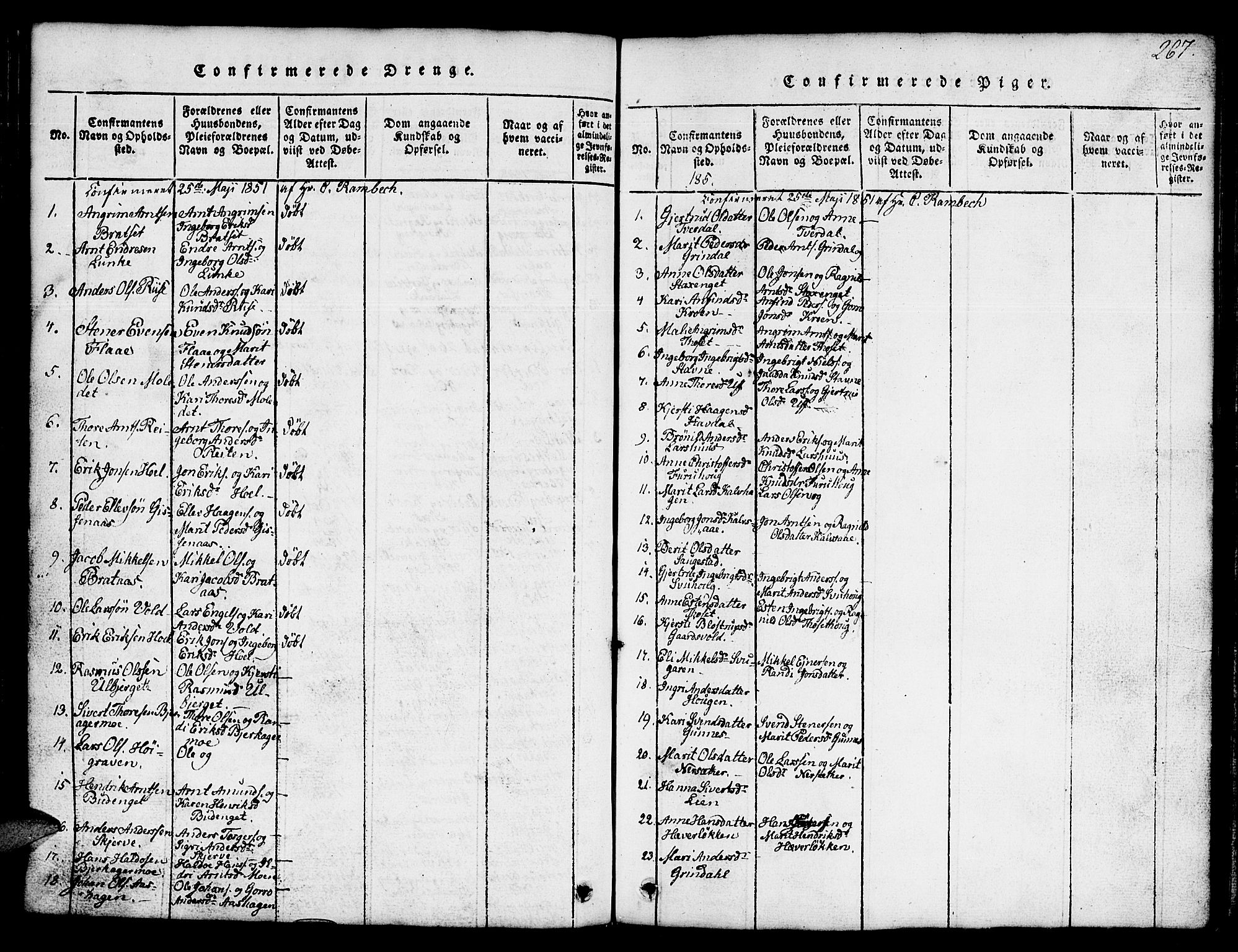 Ministerialprotokoller, klokkerbøker og fødselsregistre - Sør-Trøndelag, SAT/A-1456/674/L0874: Parish register (copy) no. 674C01, 1816-1860, p. 267